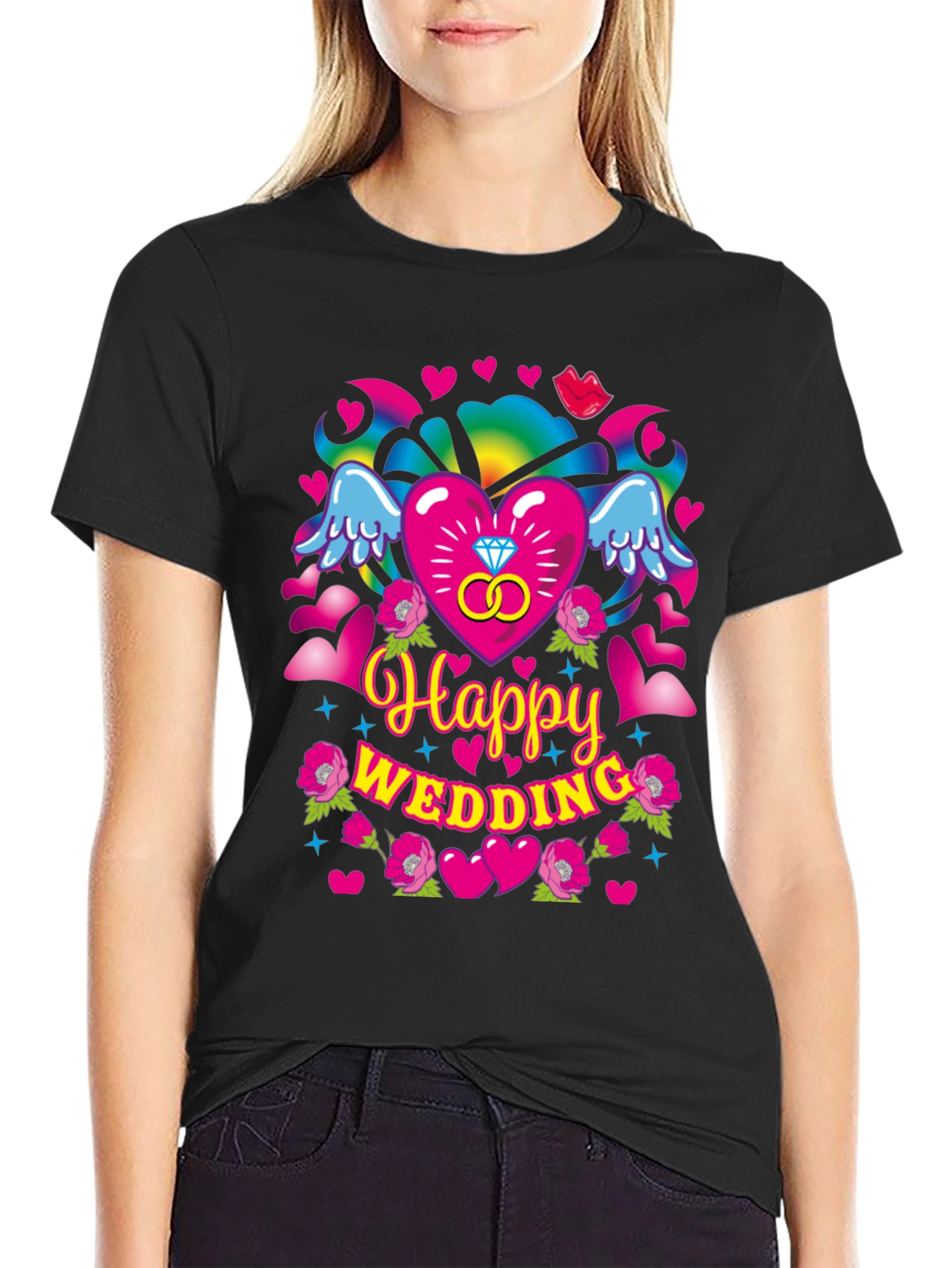 Happy Wedding Graphic T-Shirt