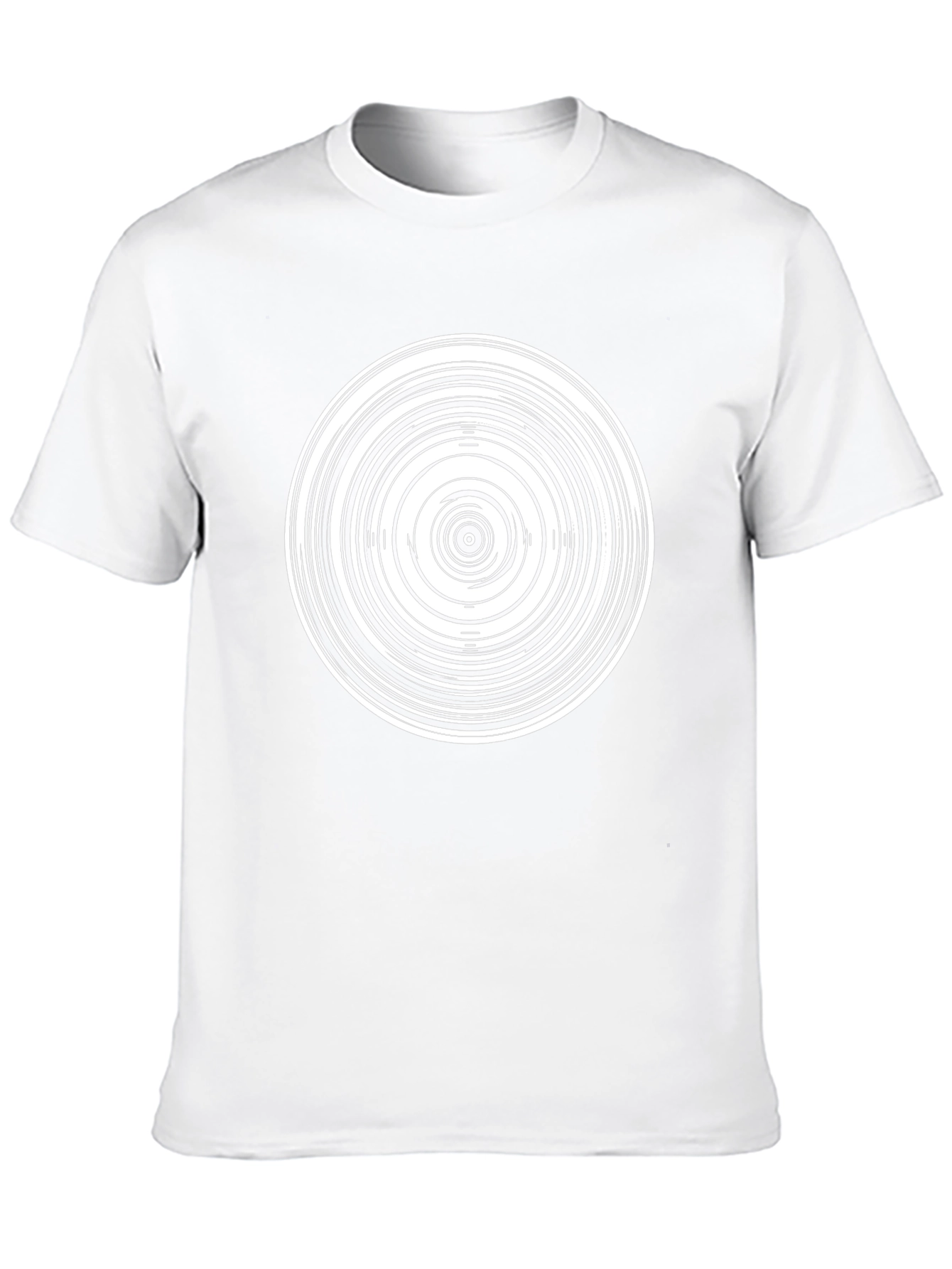 Abstract Circle Graphic Tee - Modern Black T-Shirt