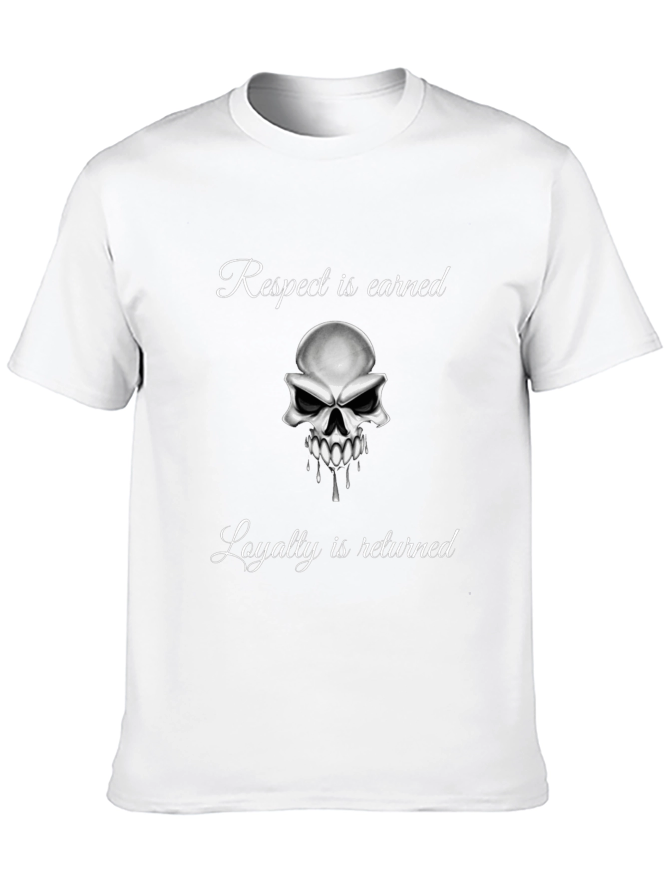 Respect & Loyalty Skull Graphic T-Shirt
