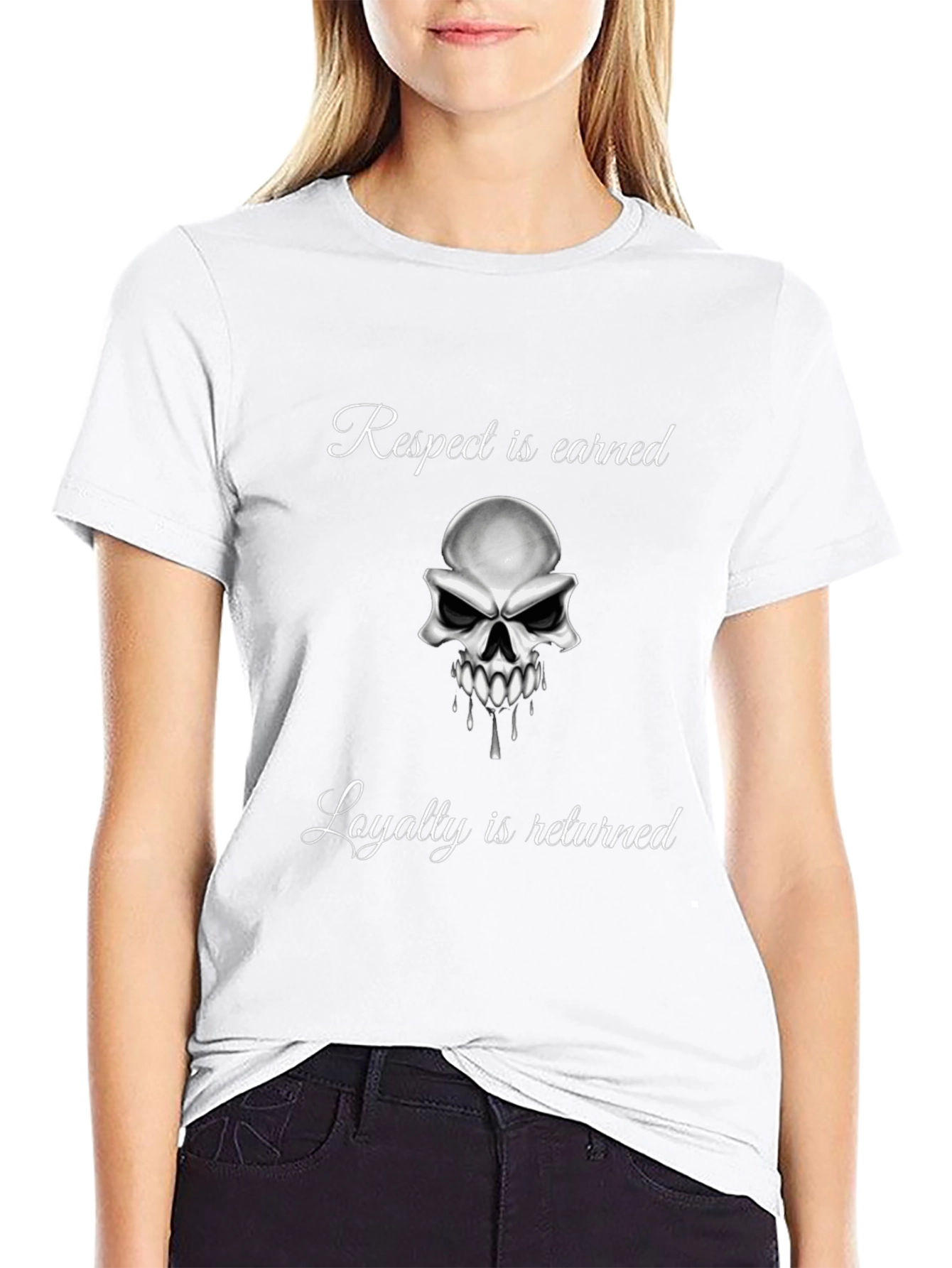 Respect & Loyalty Skull Graphic T-Shirt