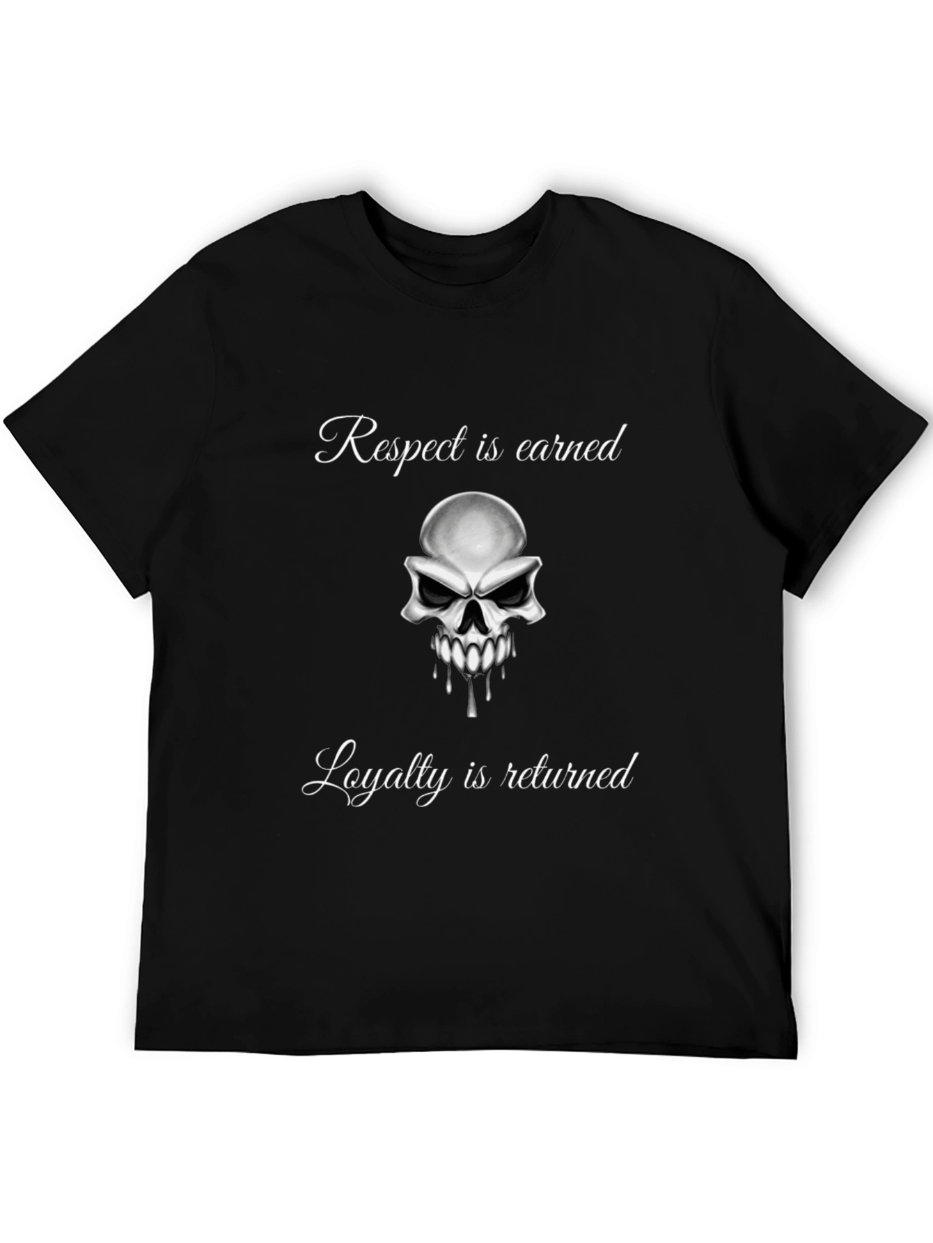 Respect & Loyalty Skull Graphic T-Shirt
