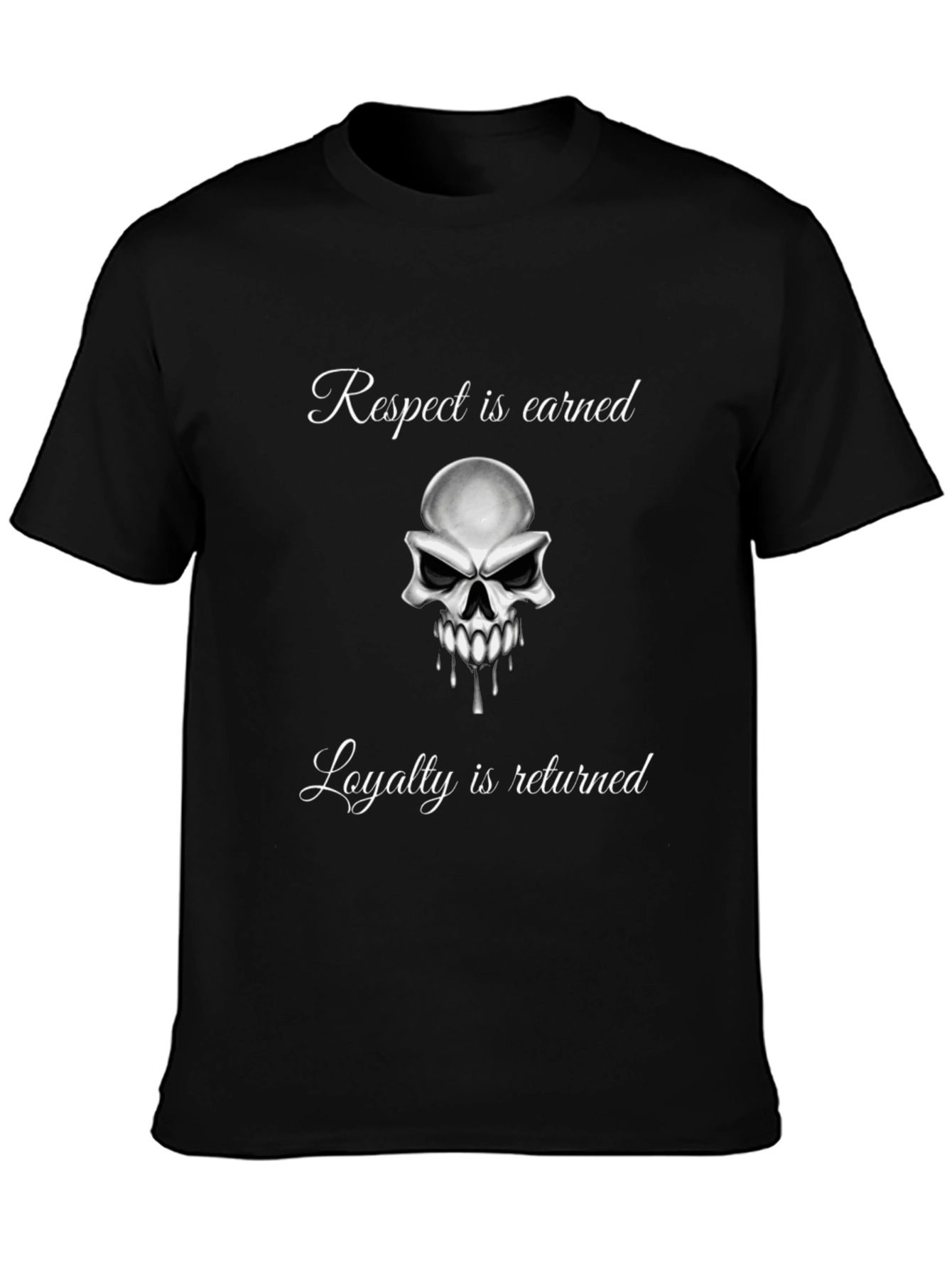 Respect & Loyalty Skull Graphic T-Shirt
