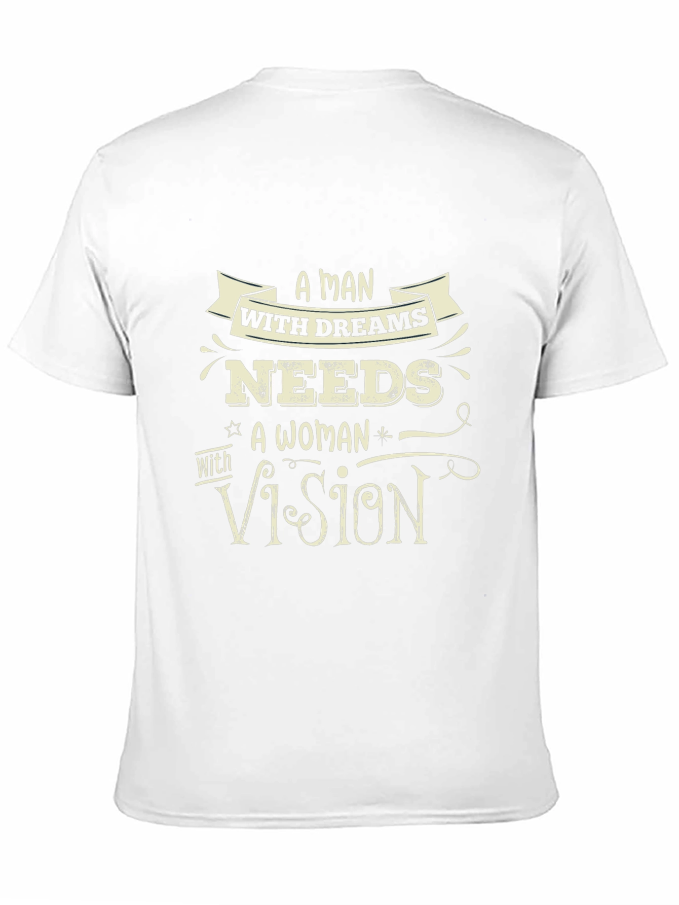 A Man With Dreams Black Graphic Tee