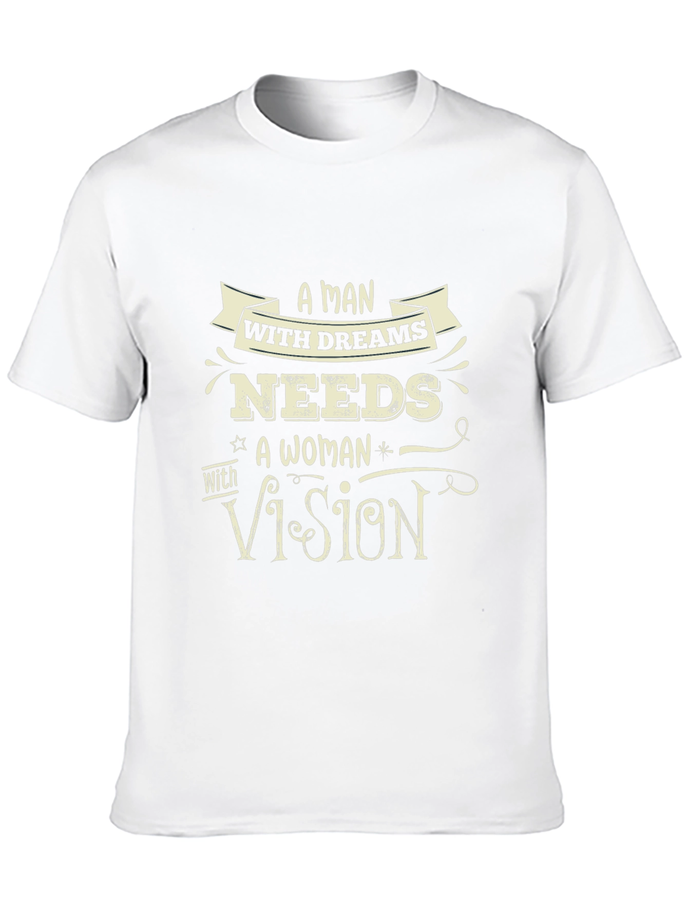 A Man With Dreams Black Graphic Tee