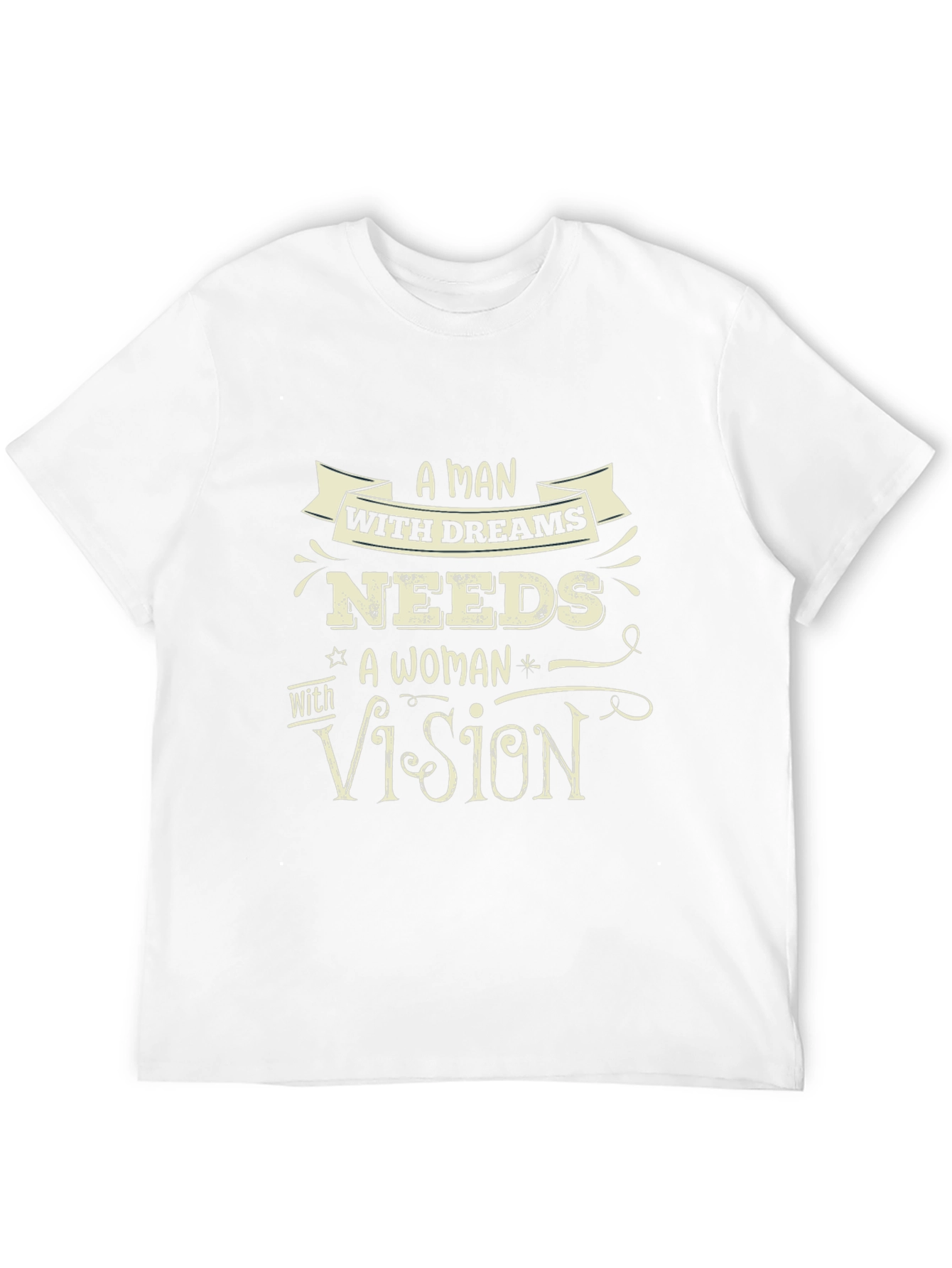 A Man With Dreams Black Graphic Tee