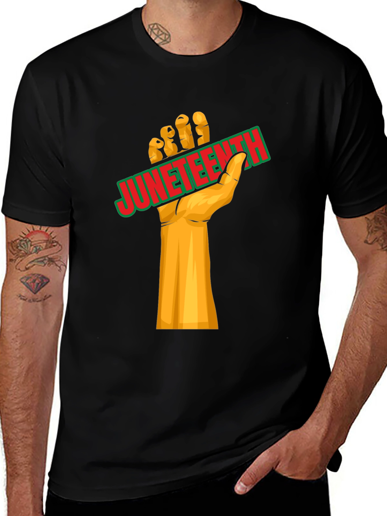 Juneteenth Fist Graphic Tee - Celebrate Freedom