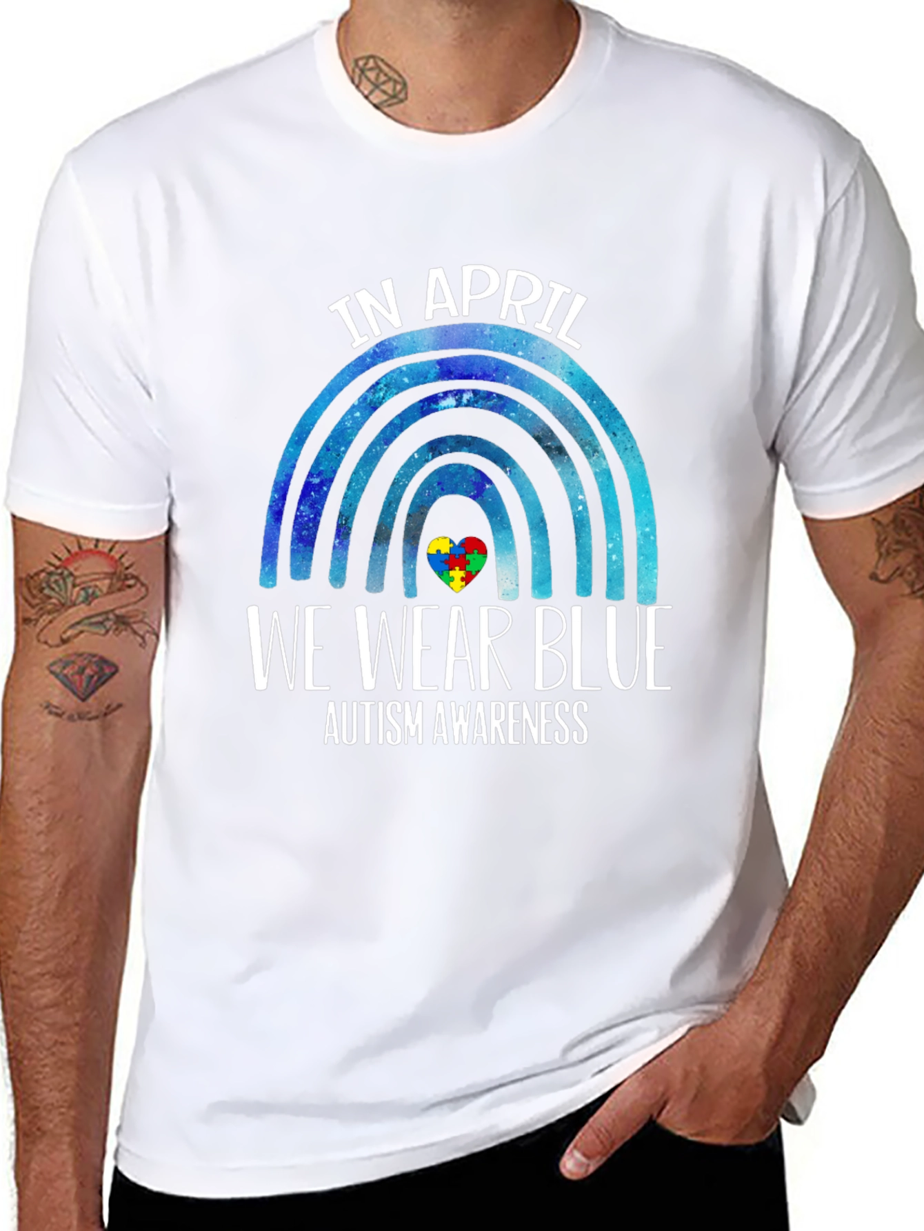 Autism Awareness T-Shirt - In April We Wear Blue