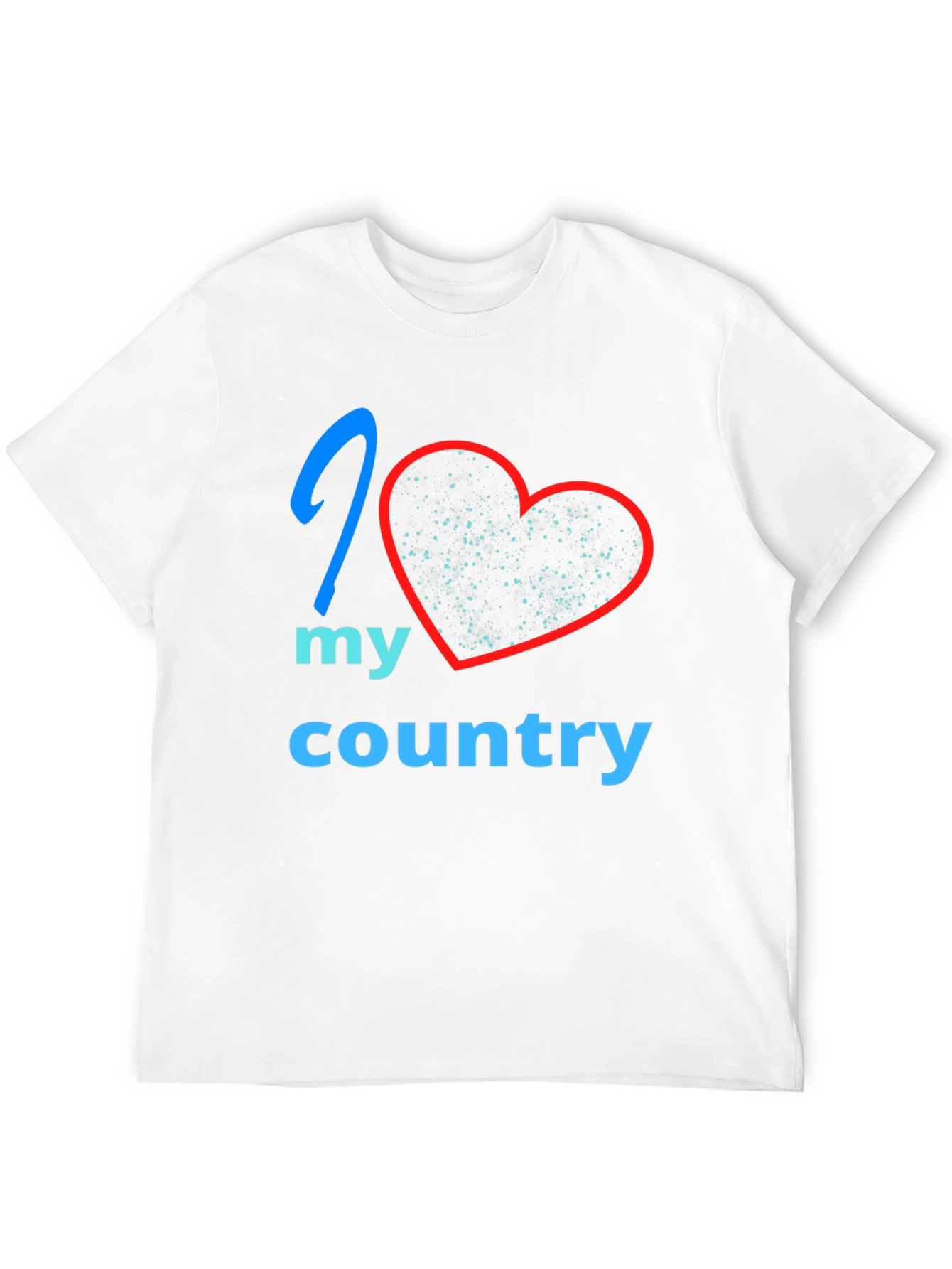 I Love My Country T-Shirt - Patriotic Heart Tee