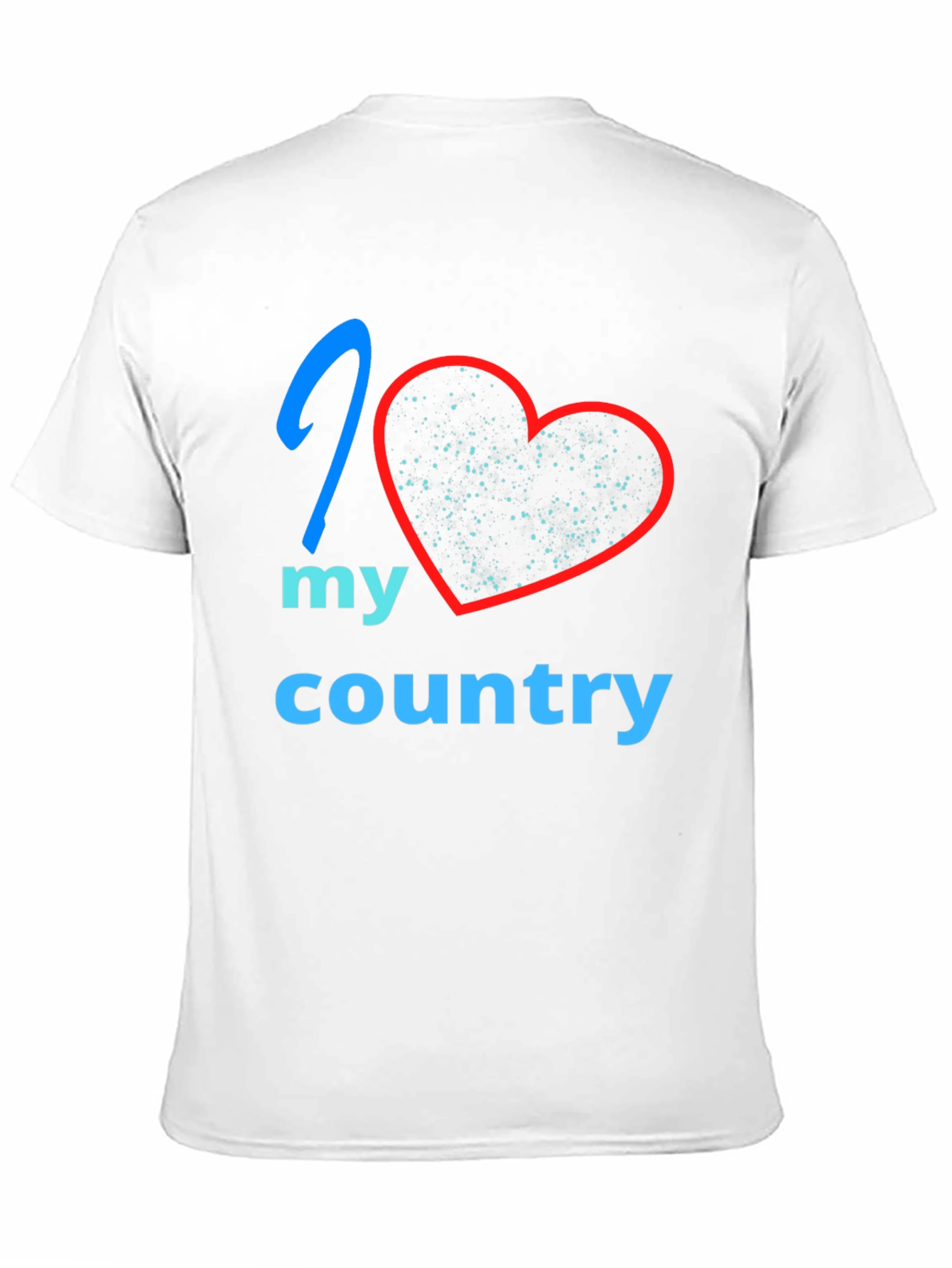I Love My Country T-Shirt - Patriotic Heart Tee