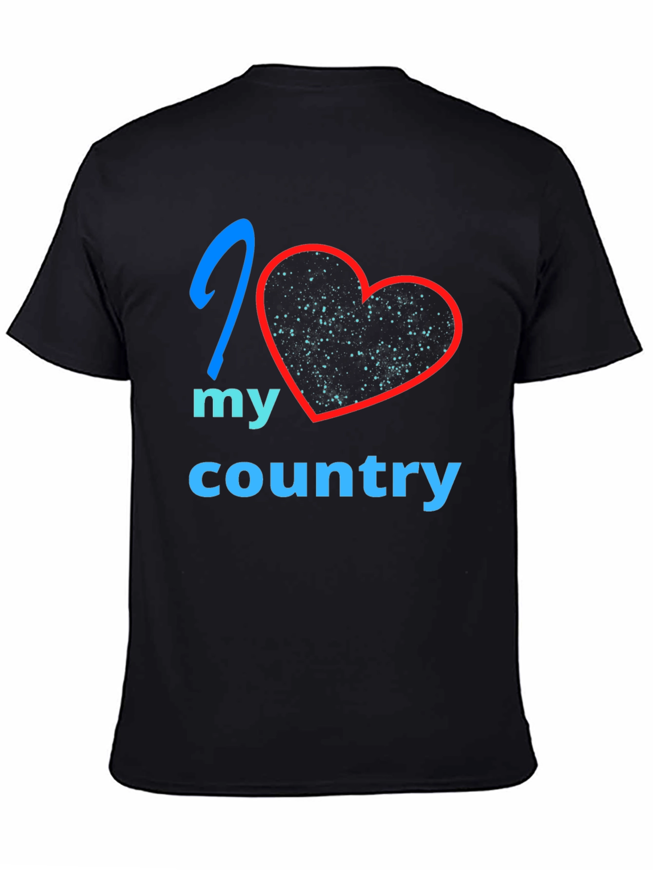 I Love My Country T-Shirt - Patriotic Heart Tee