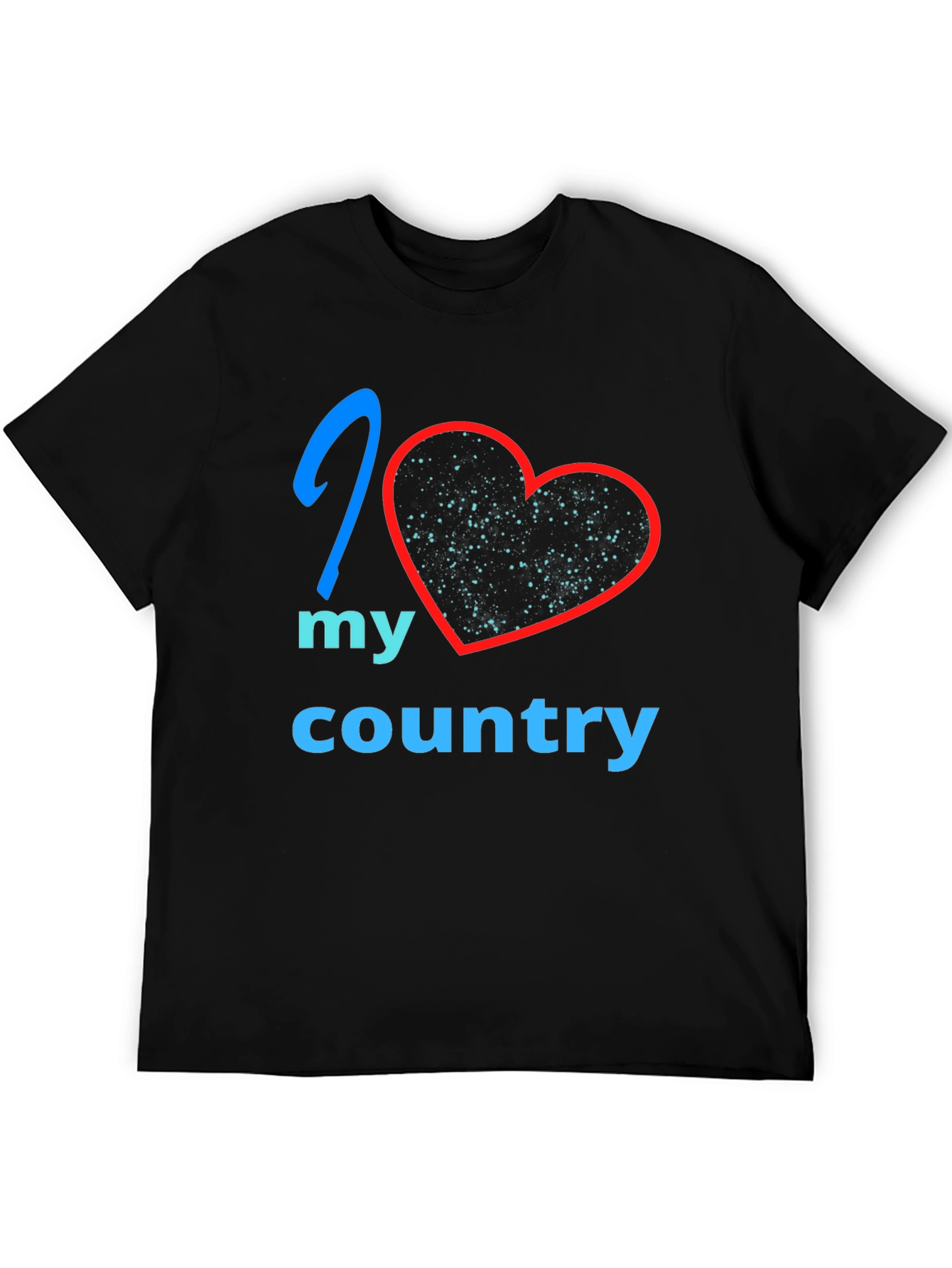 I Love My Country T-Shirt - Patriotic Heart Tee
