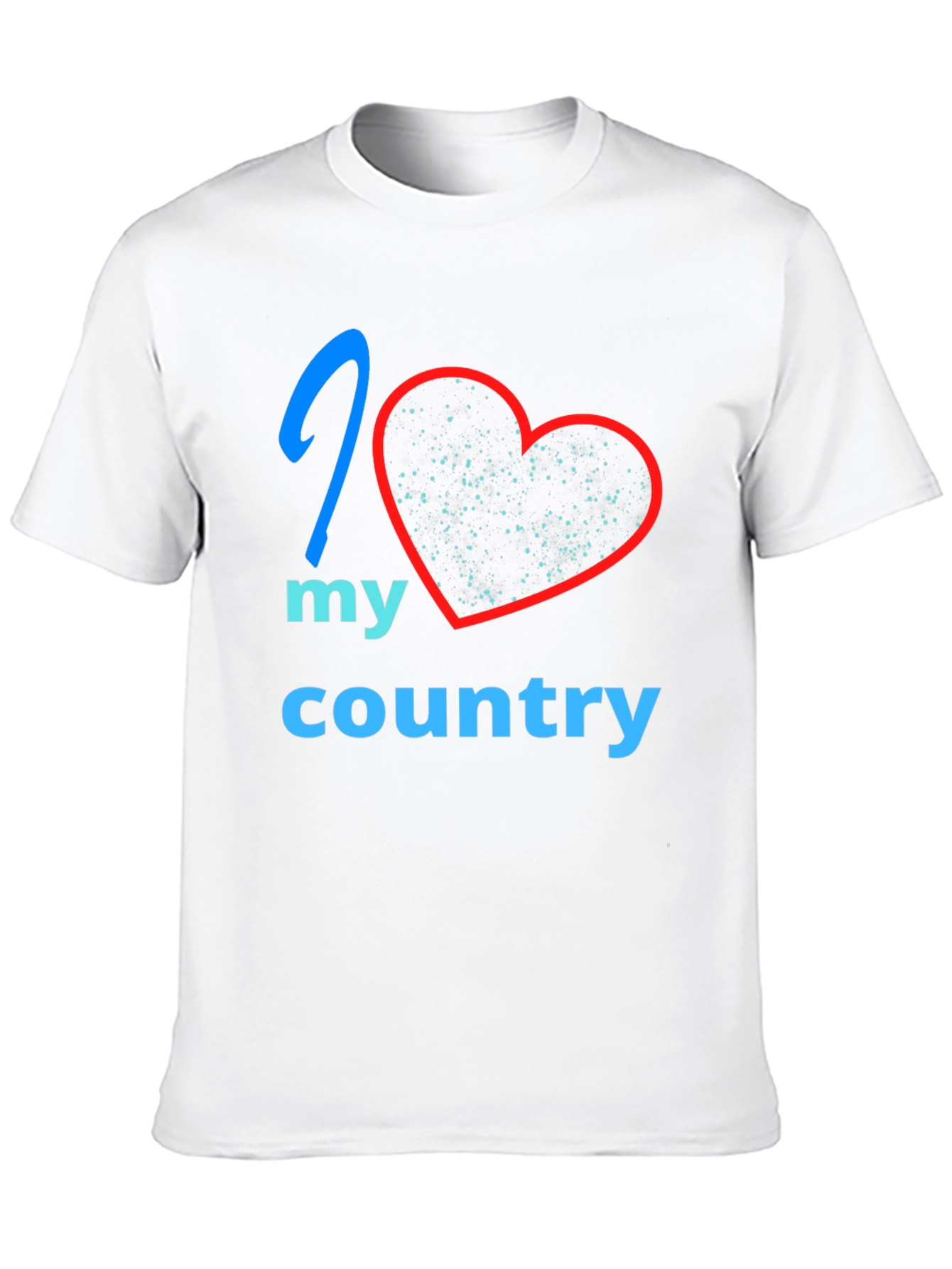 I Love My Country T-Shirt - Patriotic Heart Tee