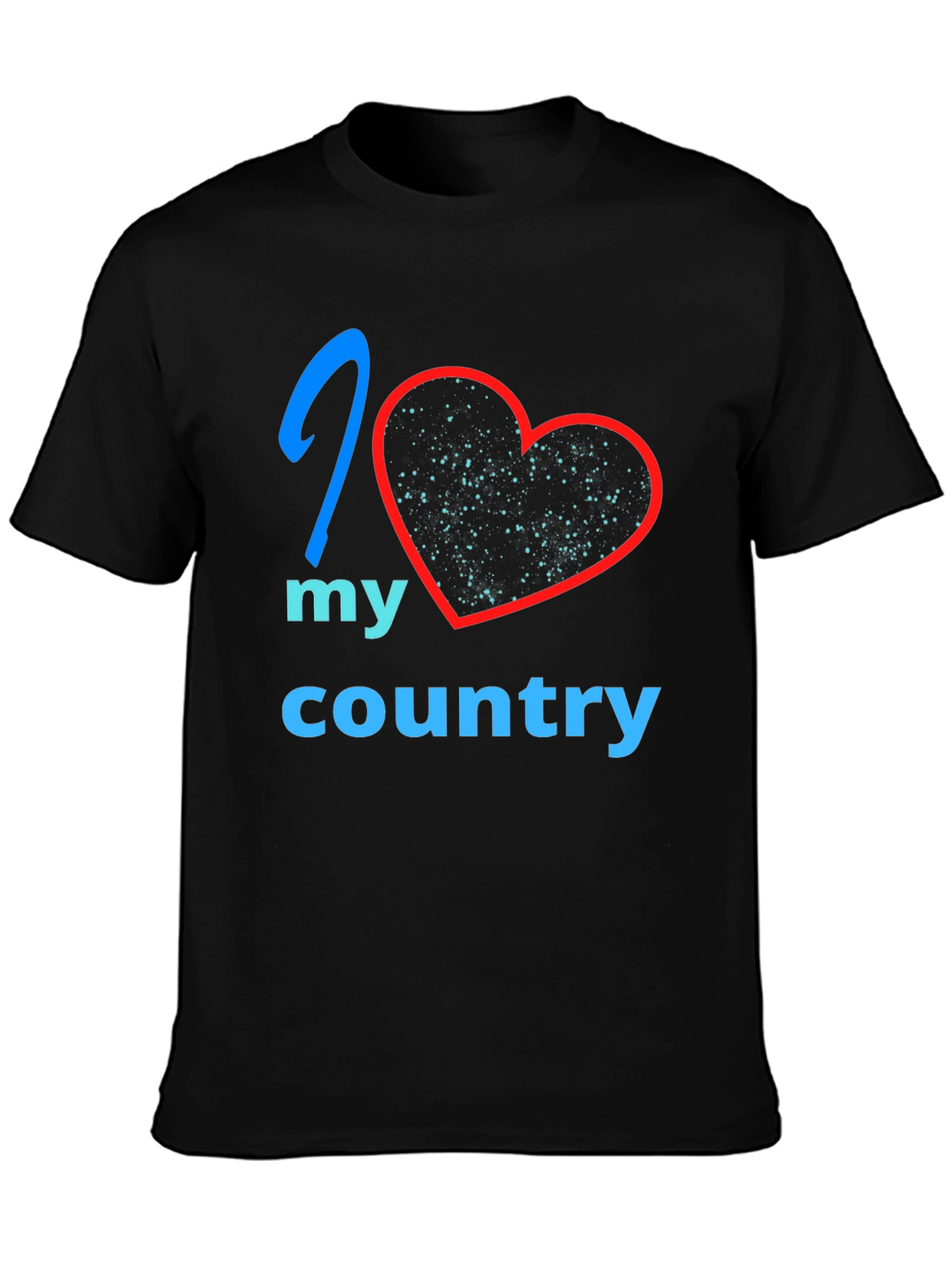 I Love My Country T-Shirt - Patriotic Heart Tee