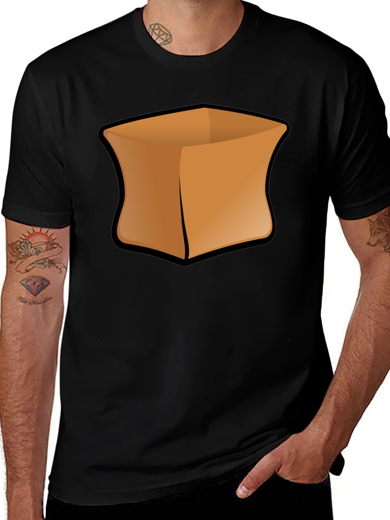 Box Graphic Mens Black T-Shirt