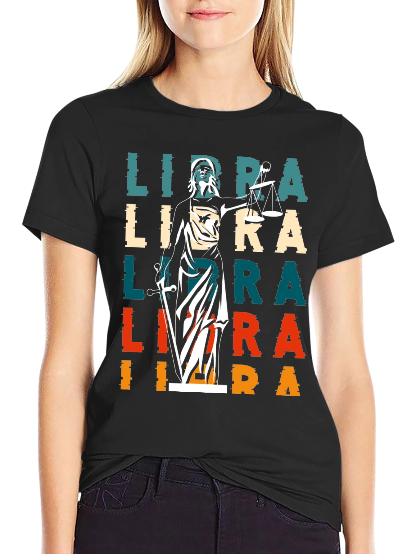 Libra Zodiac Graphic T-Shirt - Scales of Justice Tee