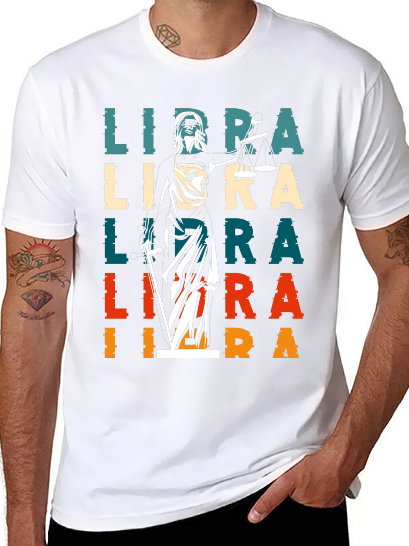 Libra Zodiac Graphic T-Shirt - Scales of Justice Tee