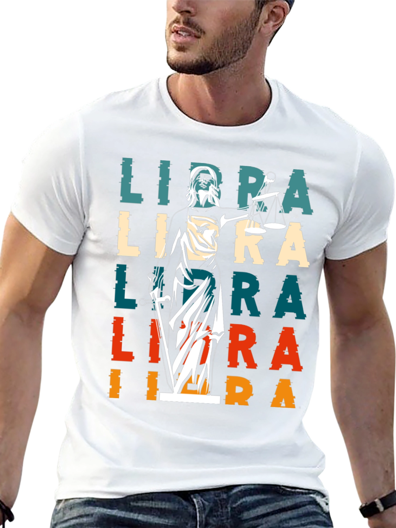 Libra Zodiac Graphic T-Shirt - Scales of Justice Tee