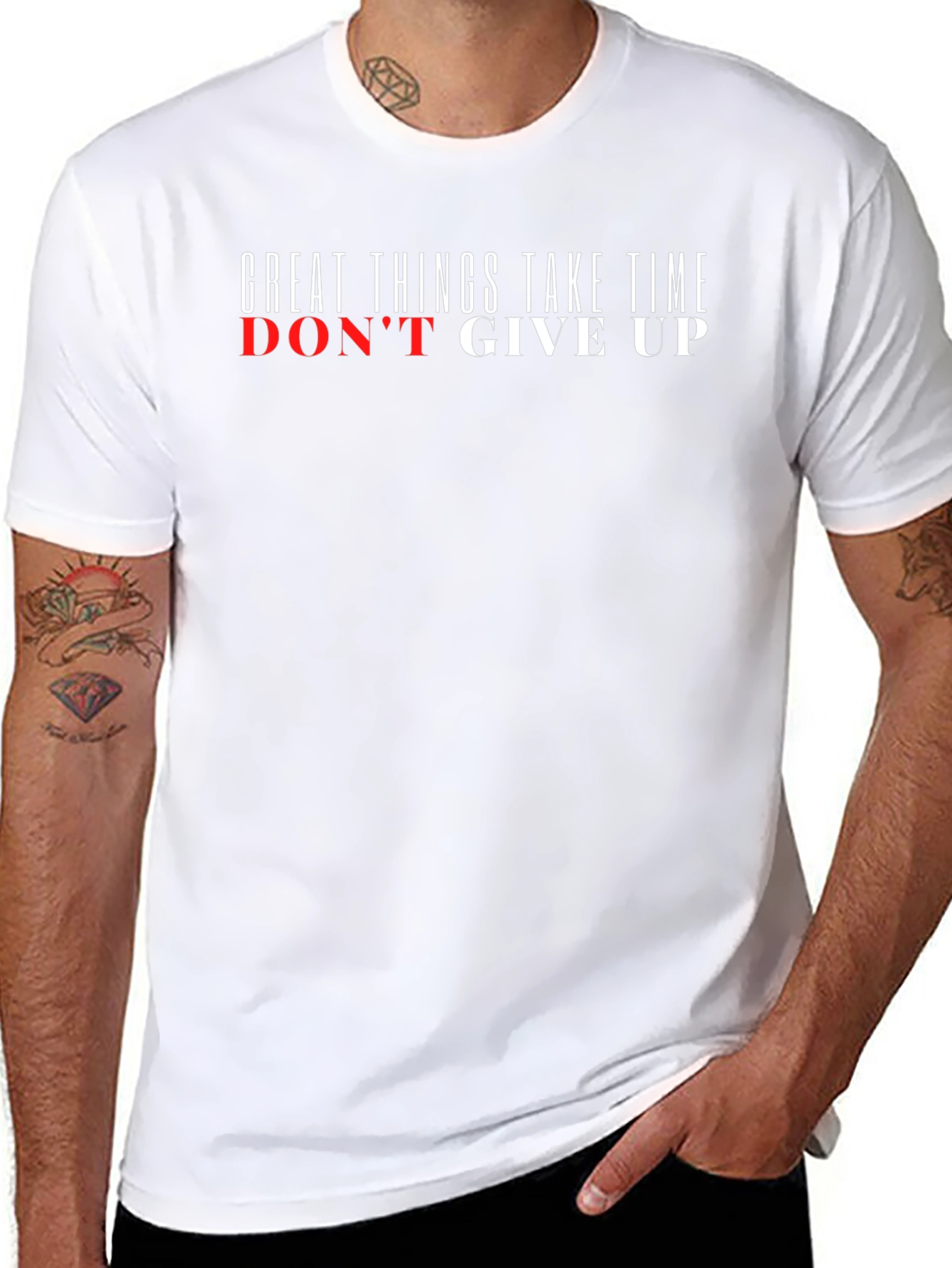 Motivational Graphic Tee - Dont Give Up
