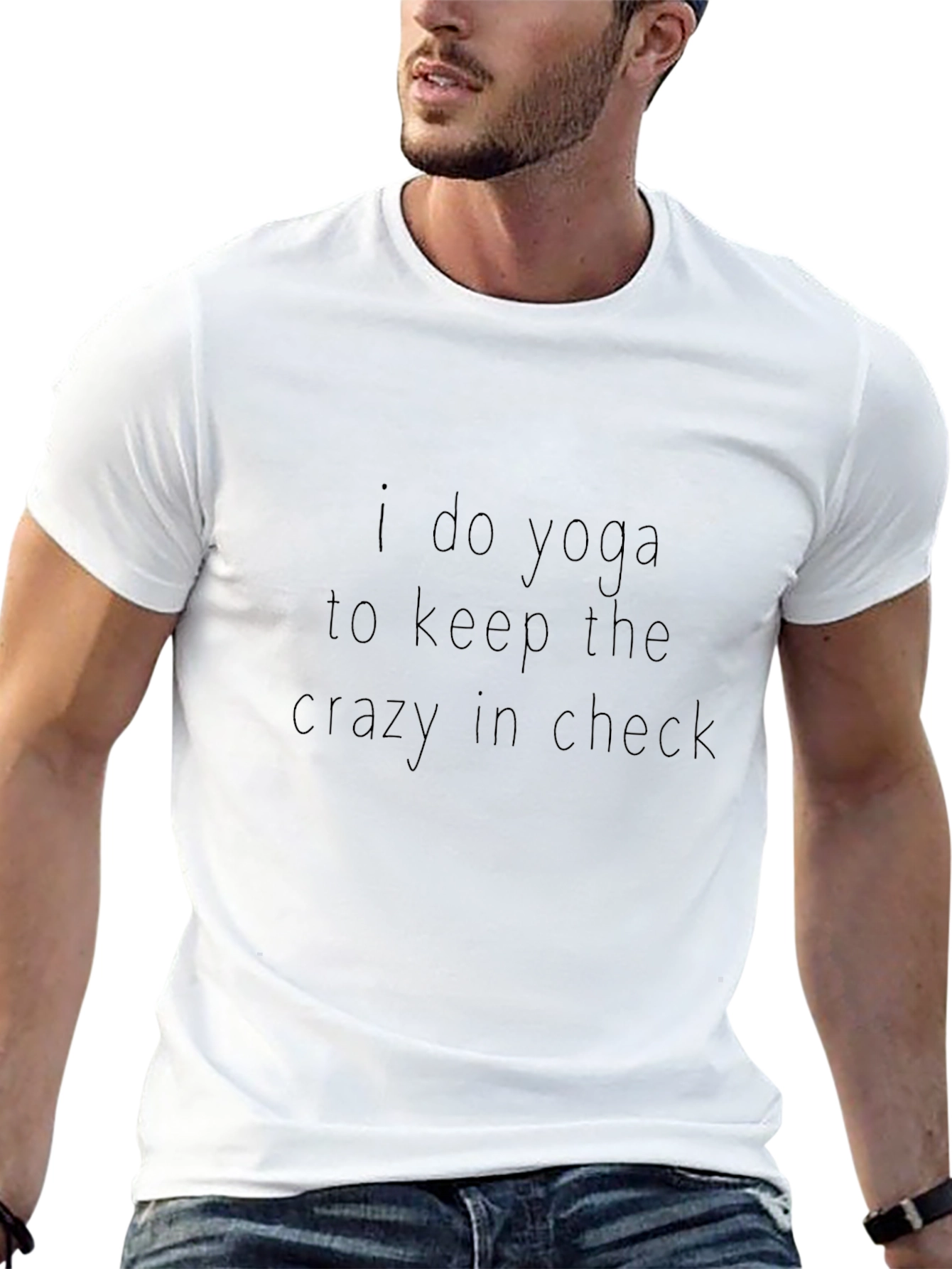 Yoga Crazy Check T-Shirt - Black