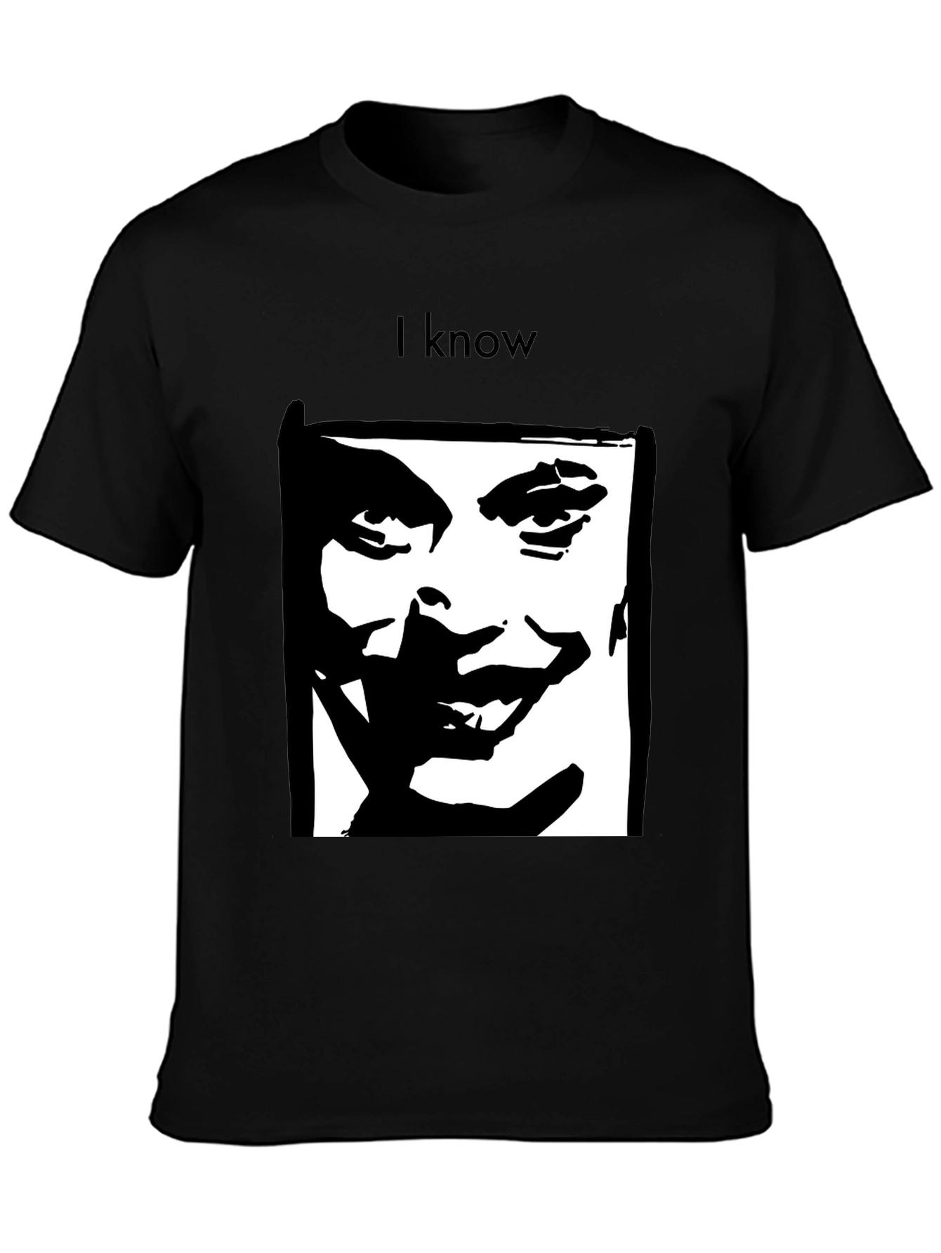 I Know Joker Graphic Black T-Shirt