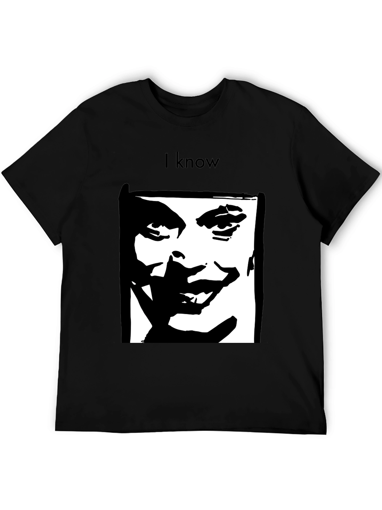 I Know Joker Graphic Black T-Shirt