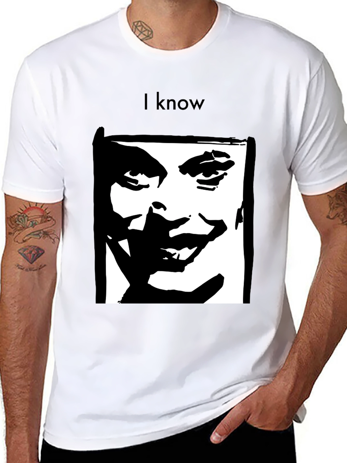 I Know Joker Graphic Black T-Shirt