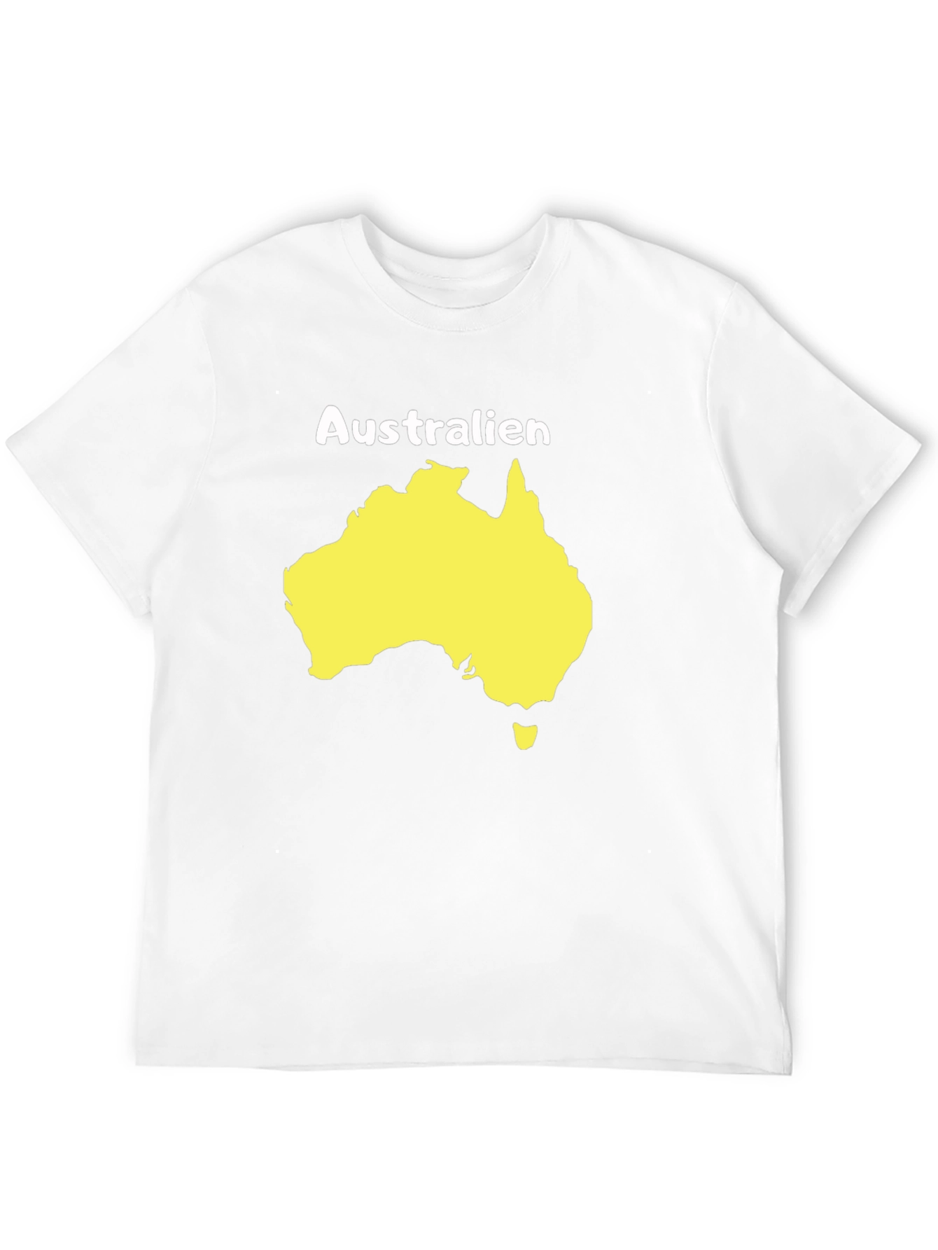 Australia Map Graphic T-Shirt - Black