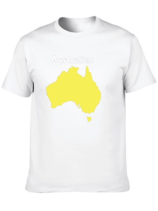 Australia Map Graphic T-Shirt - Black