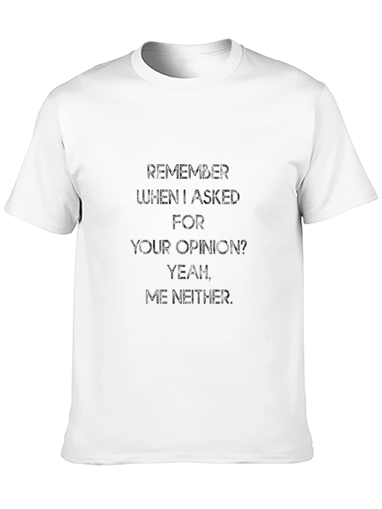 Sarcastic Graphic T-Shirt - Remember When I Asked?