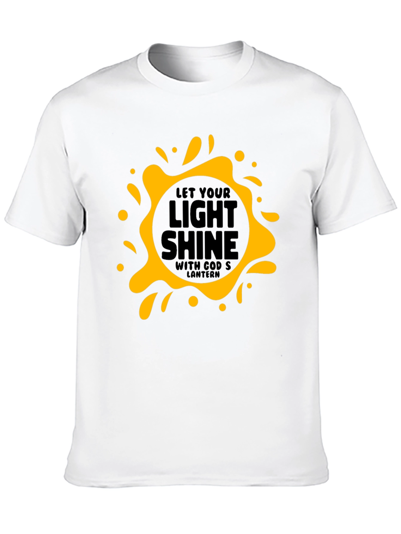 Let Your Light Shine Black Graphic Tee
