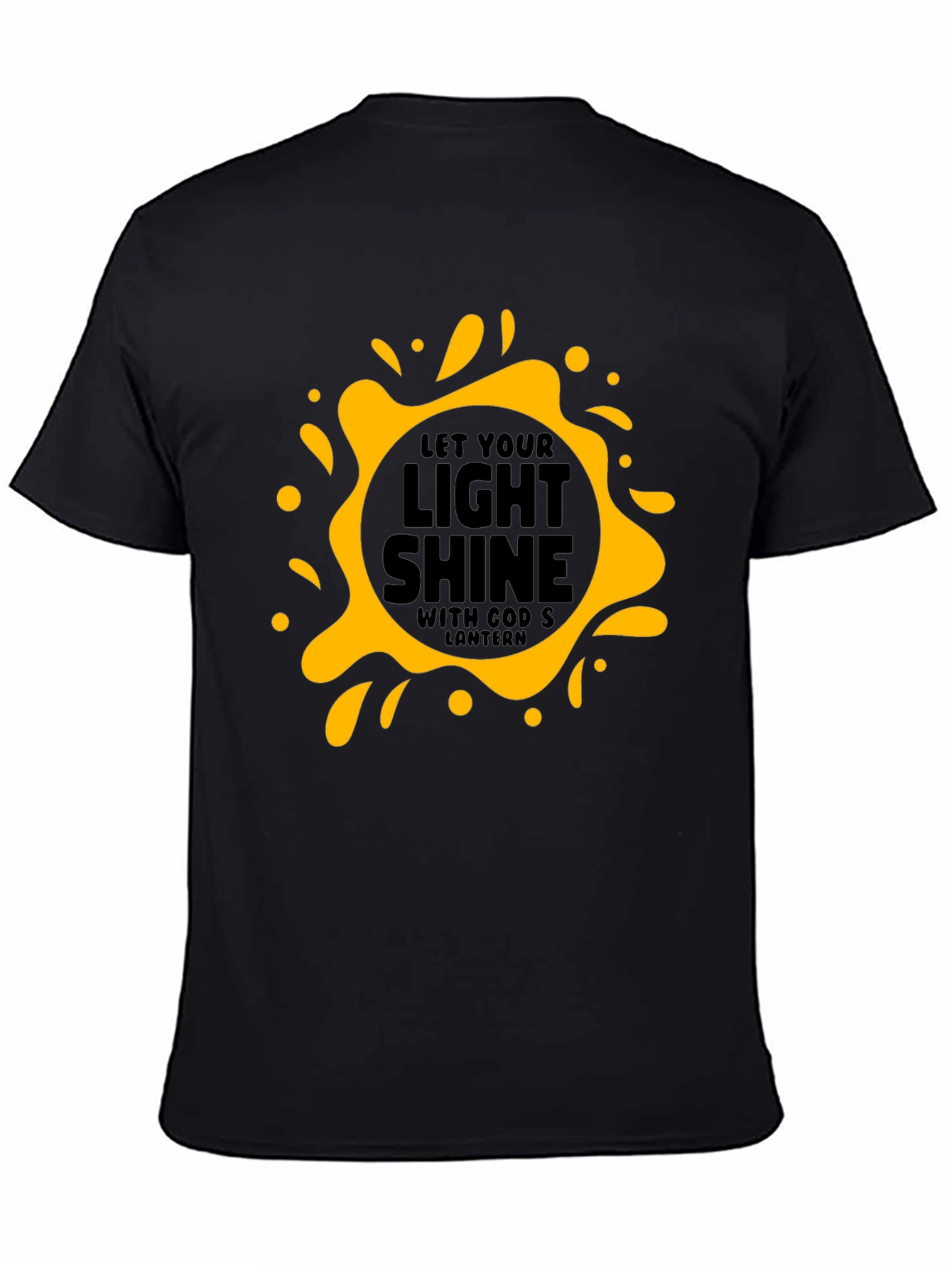 Let Your Light Shine Black Graphic Tee