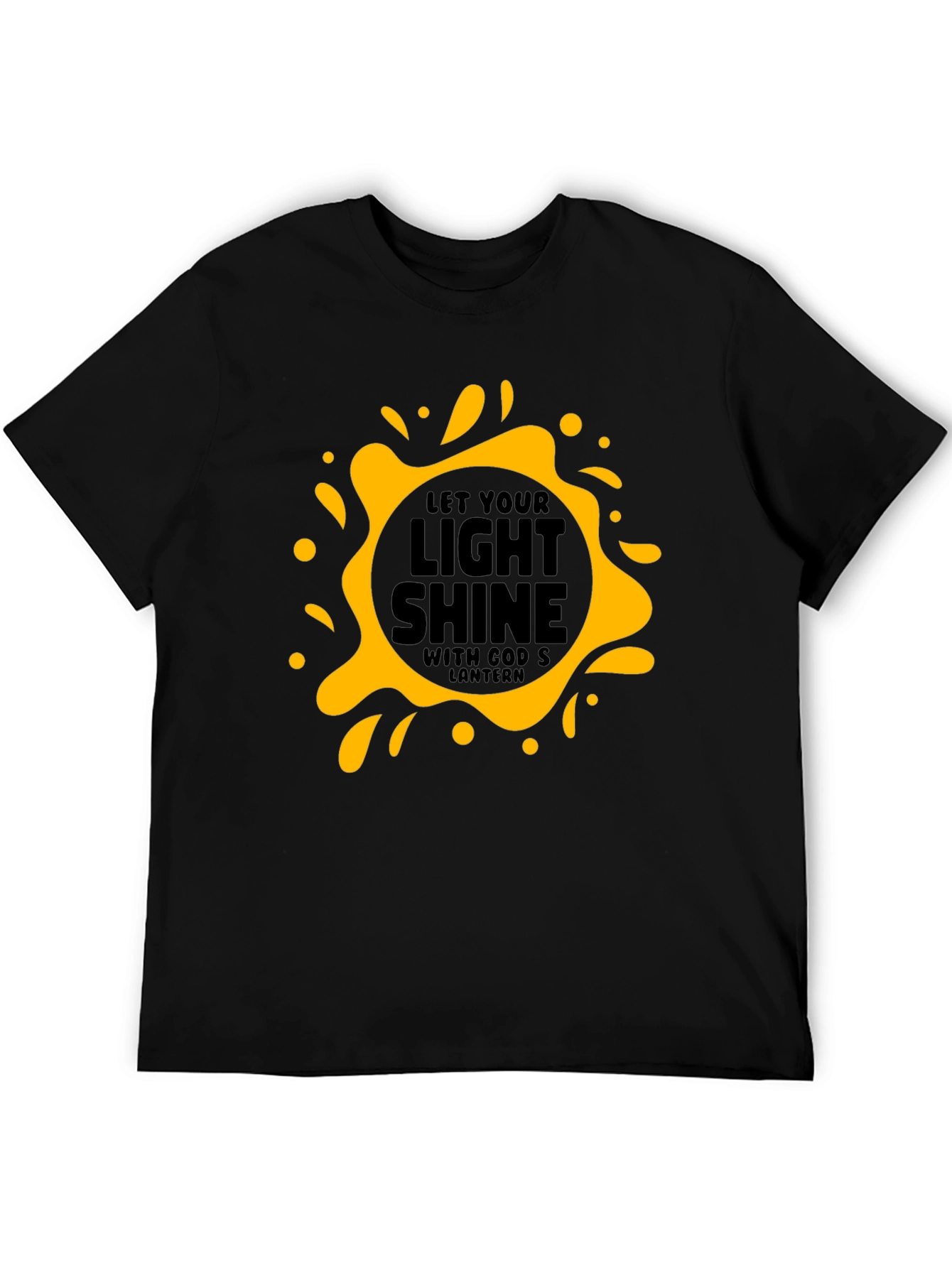 Let Your Light Shine Black Graphic Tee