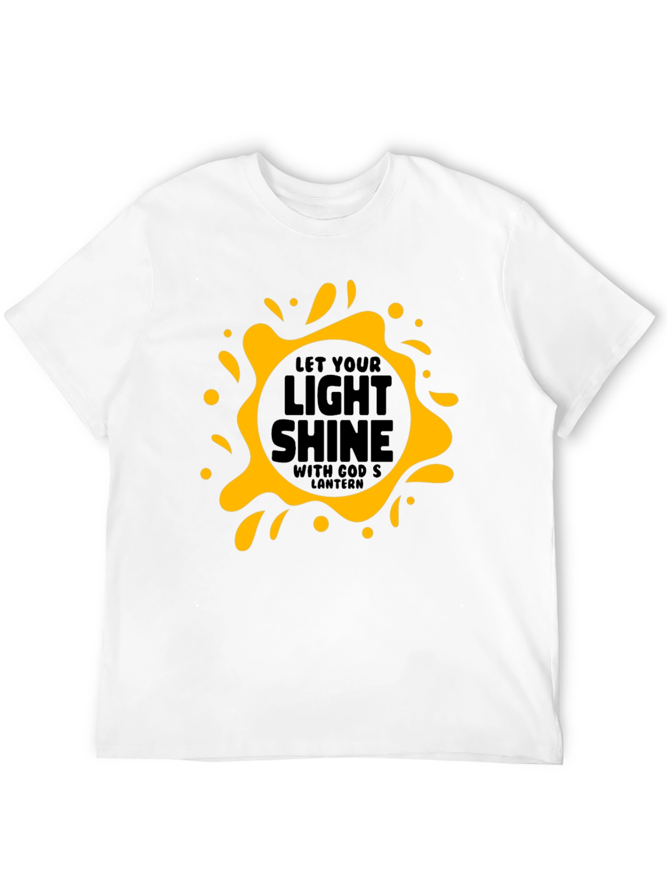 Let Your Light Shine Black Graphic Tee