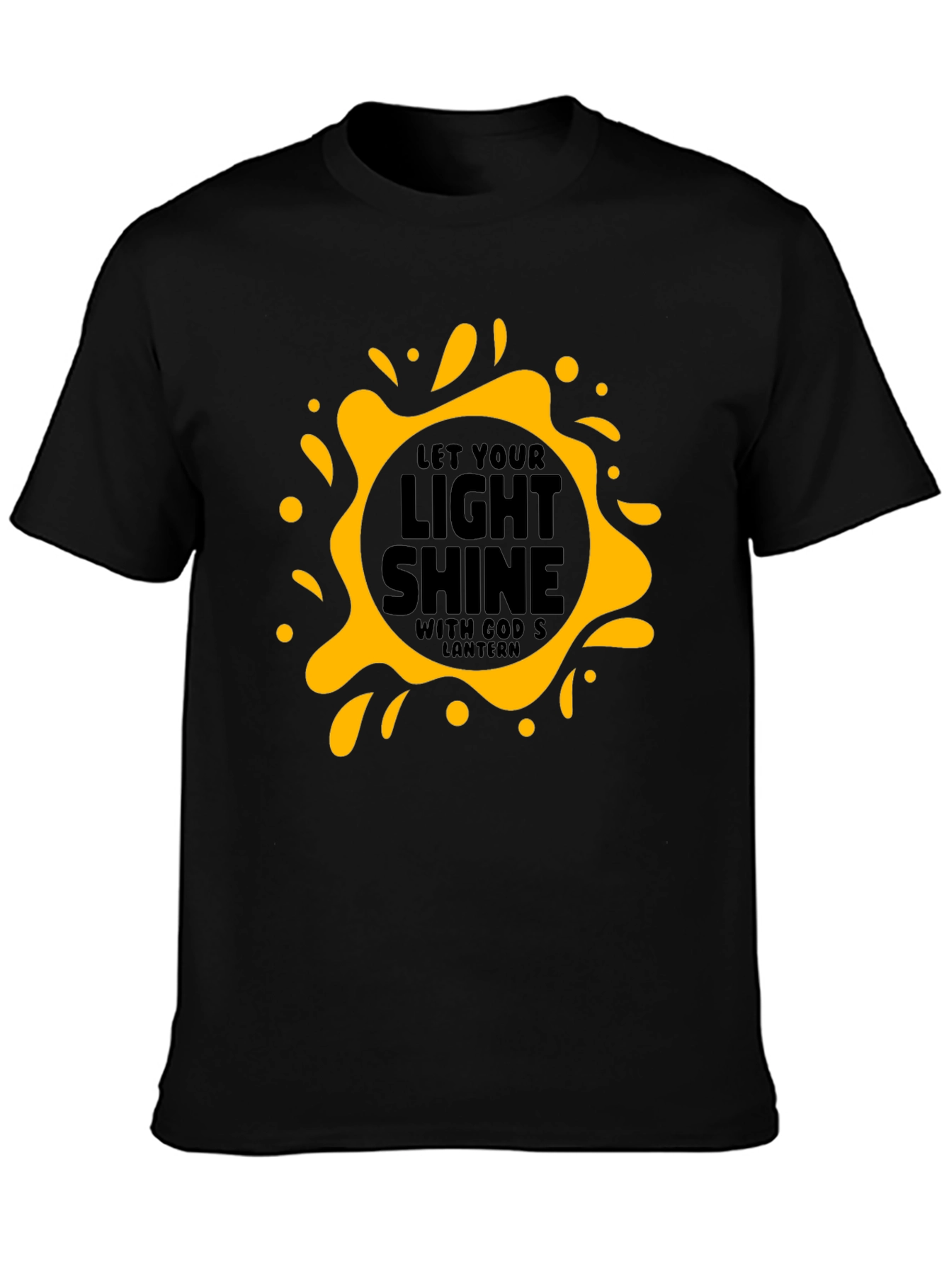 Let Your Light Shine Black Graphic Tee