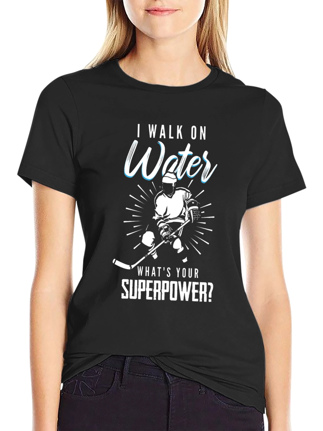 I Walk On Water Hockey T-Shirt
