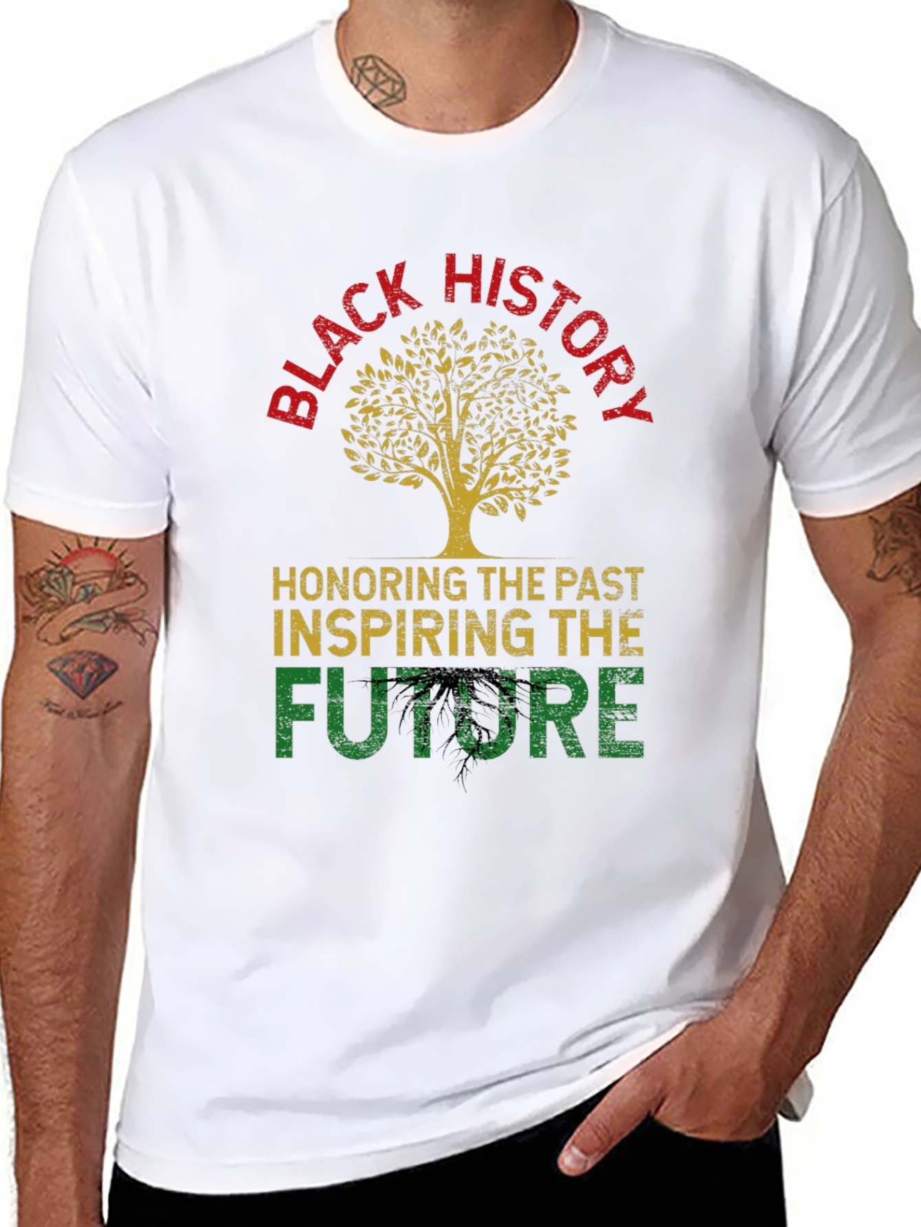 Black History Tree Graphic T-Shirt