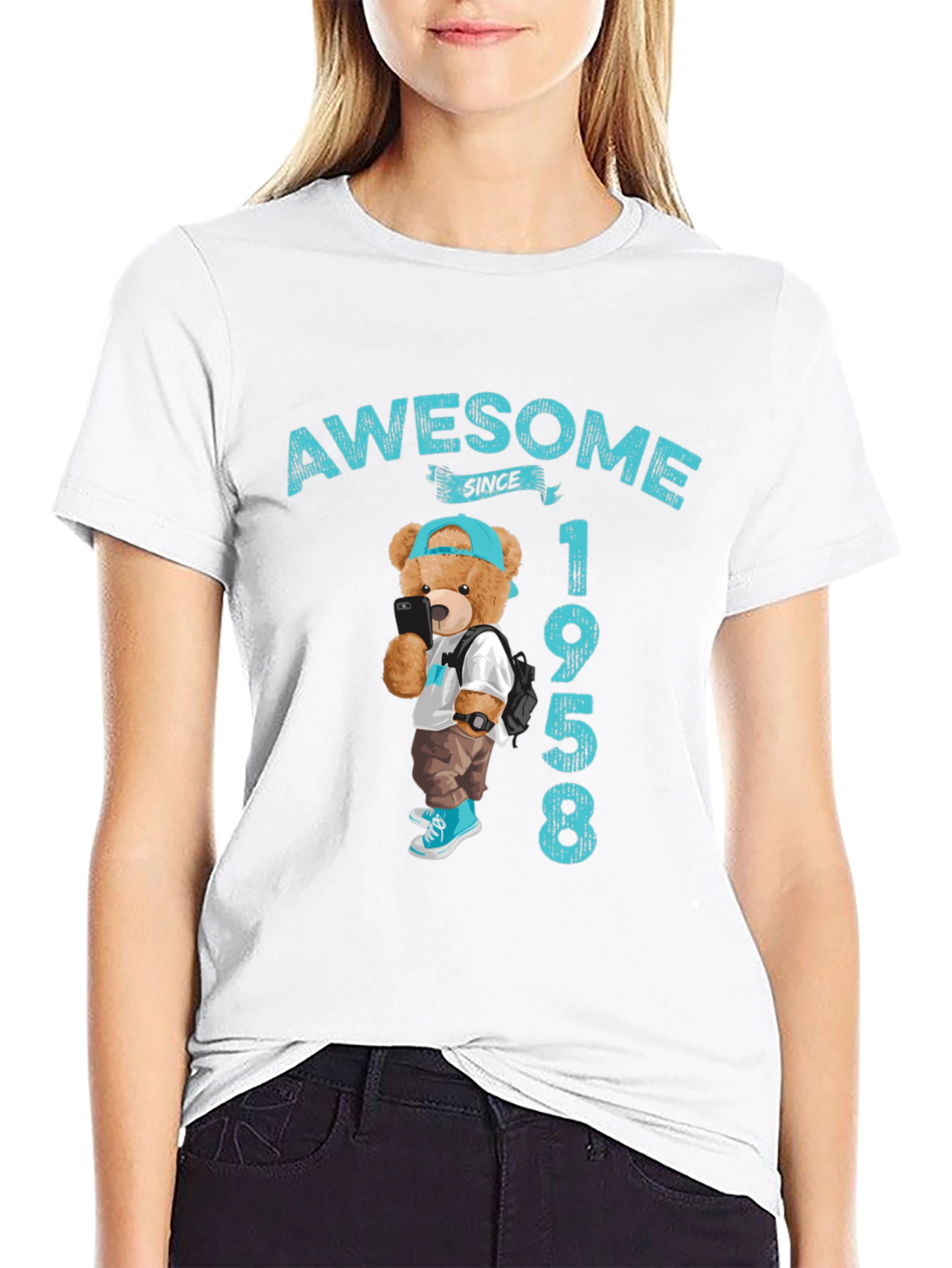 Awesome Since 1958 Teddy Bear Graphic Tee