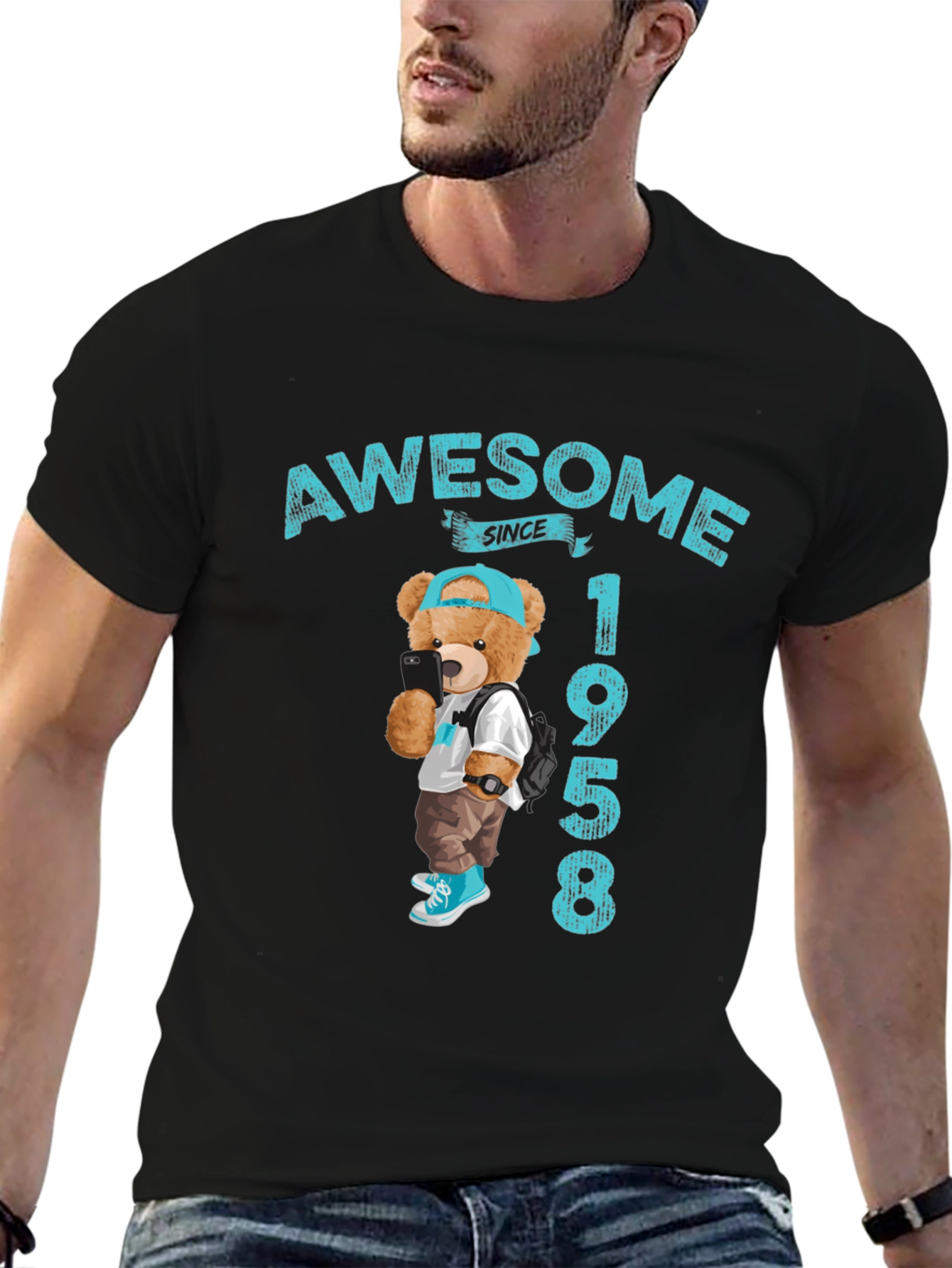 Awesome Since 1958 Teddy Bear Graphic Tee