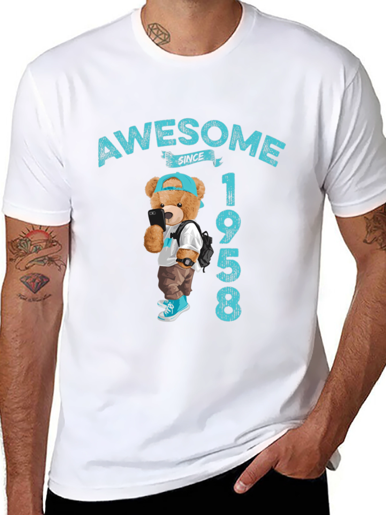 Awesome Since 1958 Teddy Bear Graphic Tee