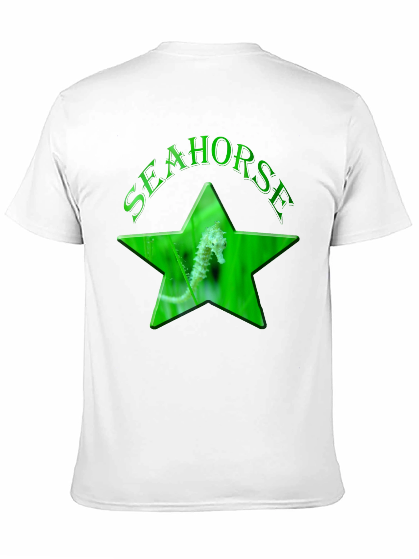 Seahorse Star Graphic Black T-Shirt