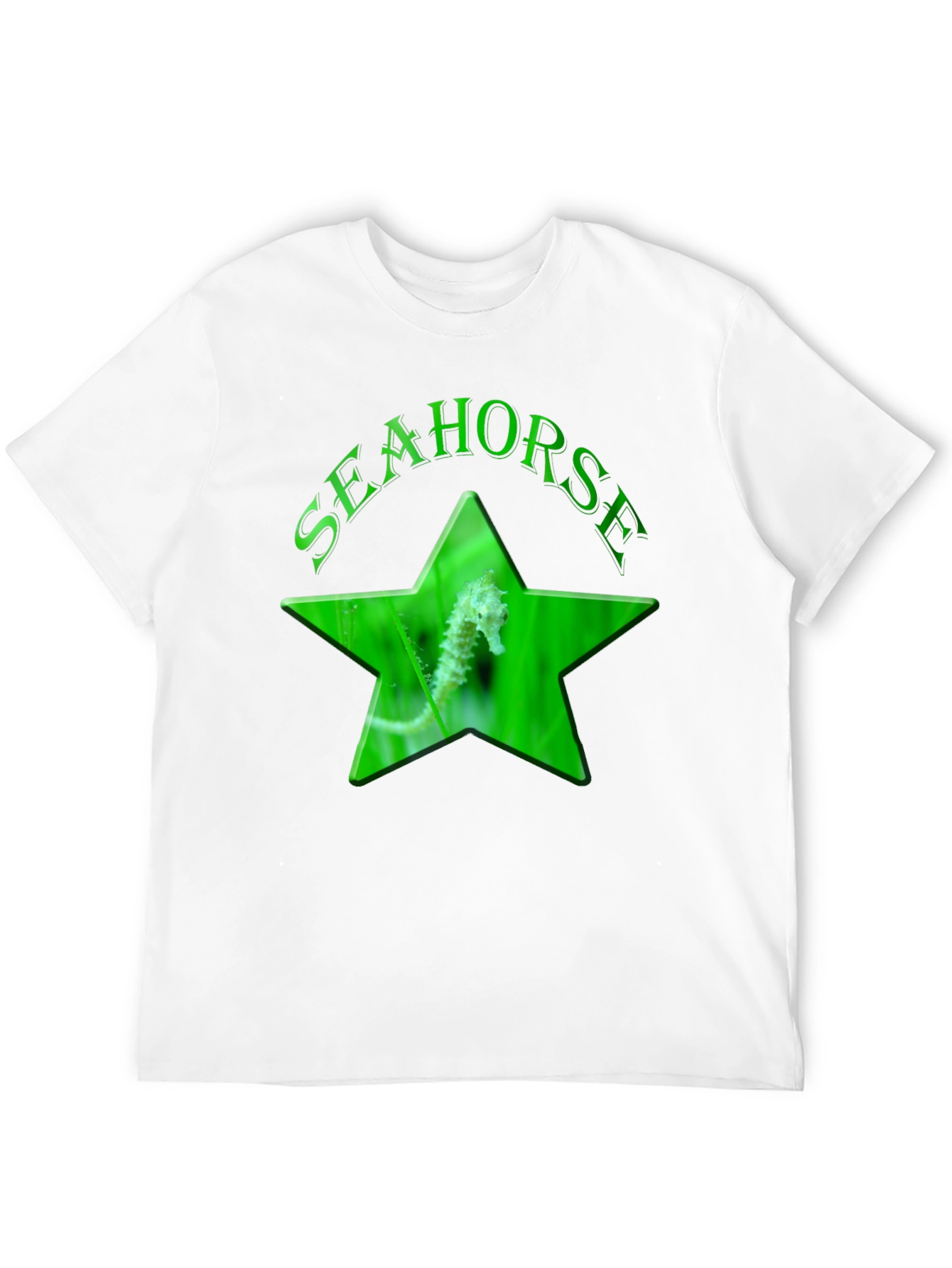 Seahorse Star Graphic Black T-Shirt