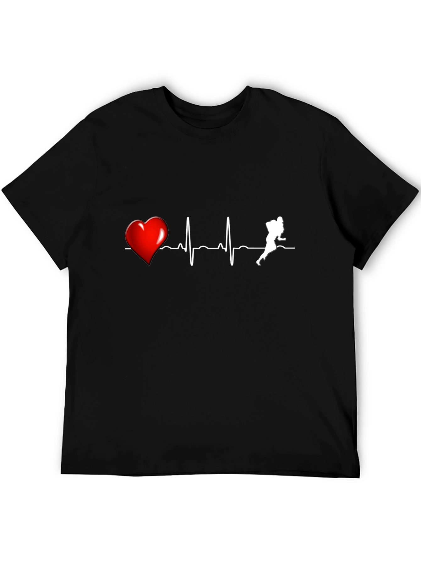 Football Heartbeat T-Shirt
