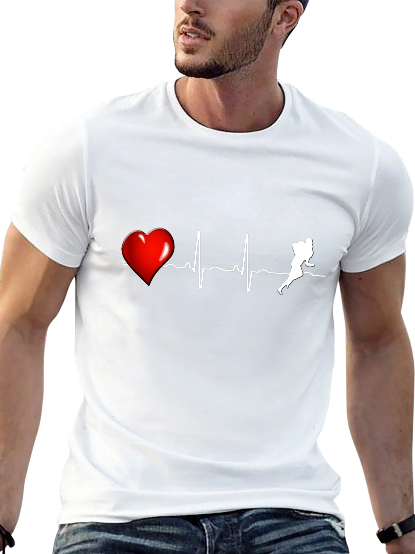Football Heartbeat T-Shirt