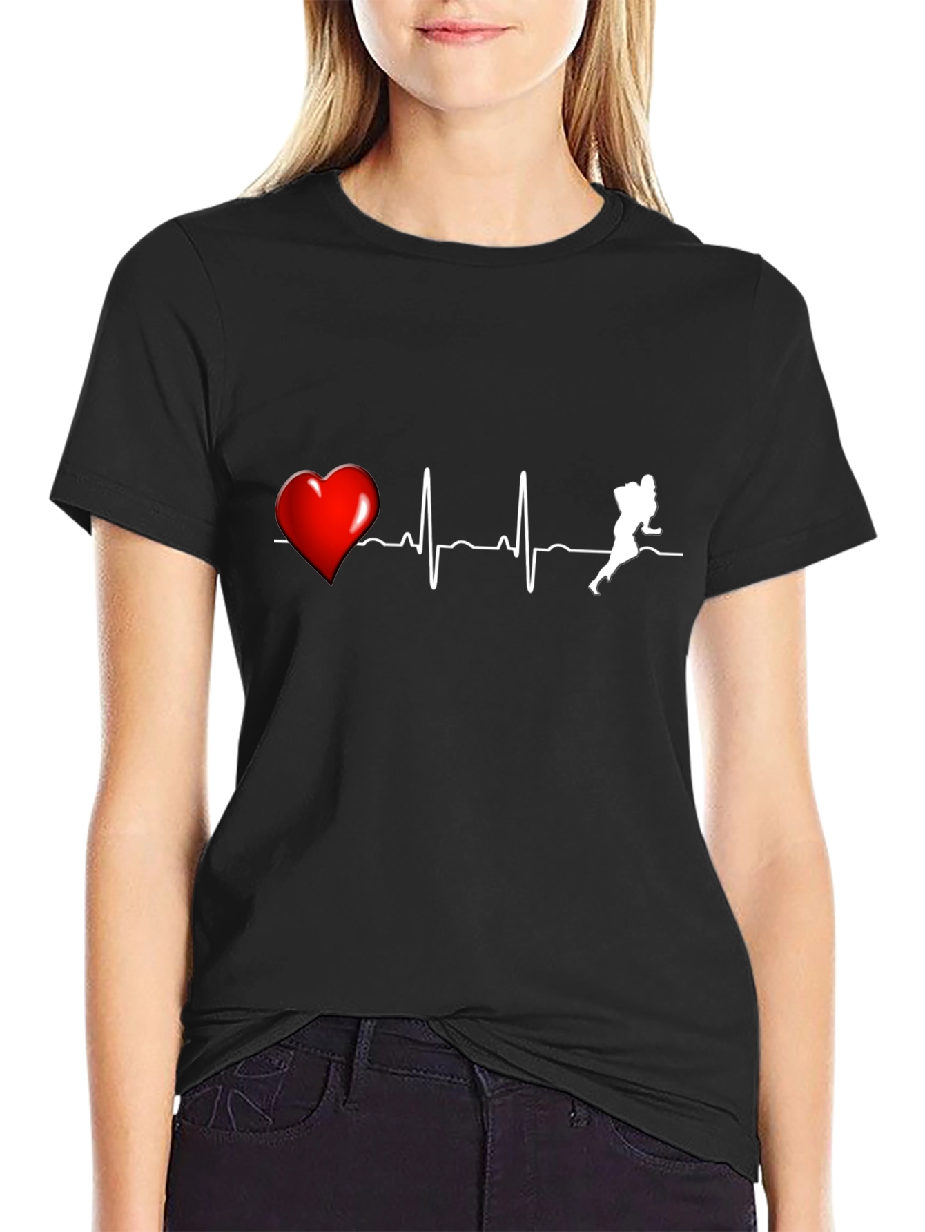 Football Heartbeat T-Shirt