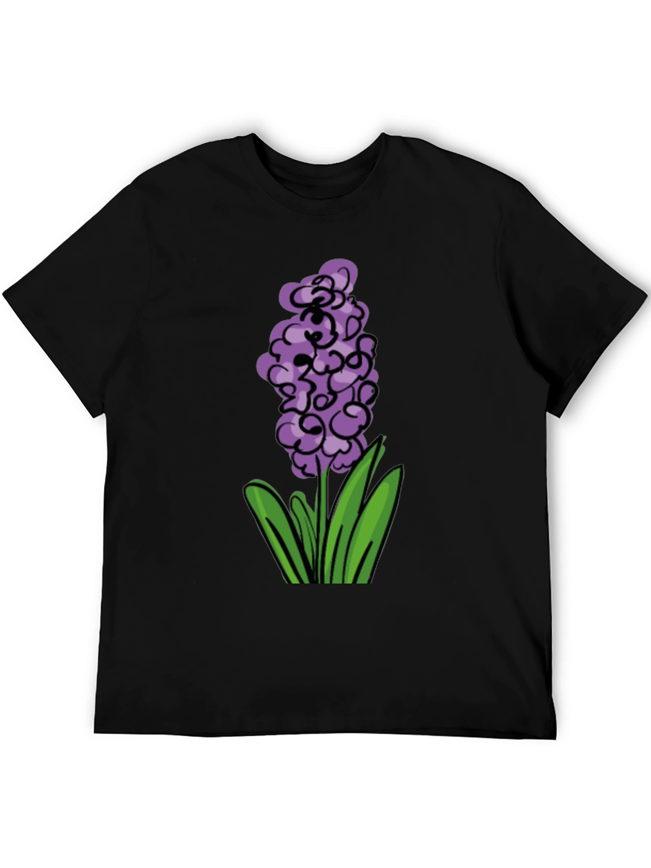 Floral Graphic Tee - Purple Hyacinth Design