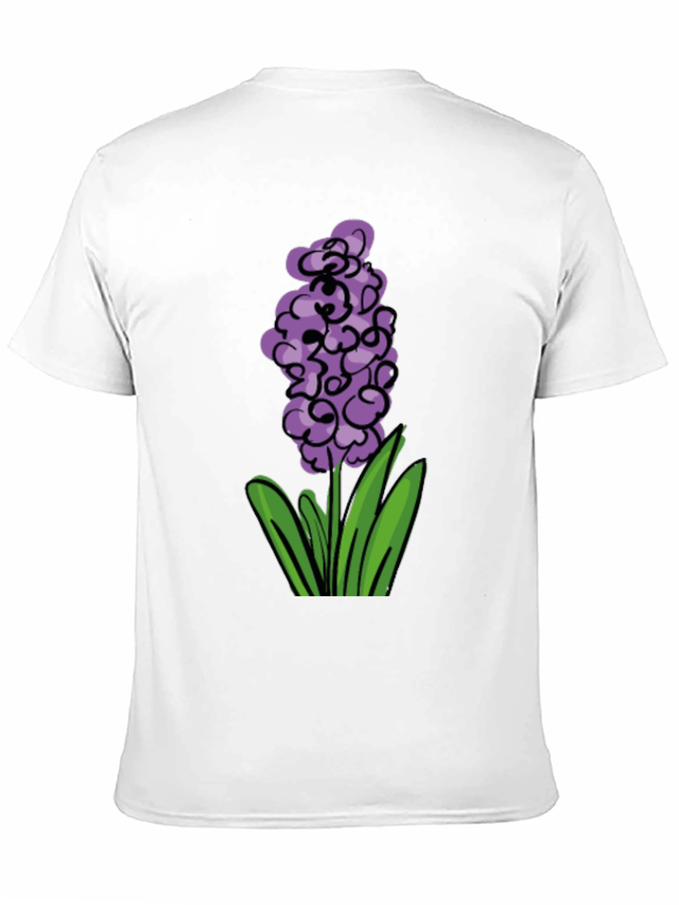 Floral Graphic Tee - Purple Hyacinth Design