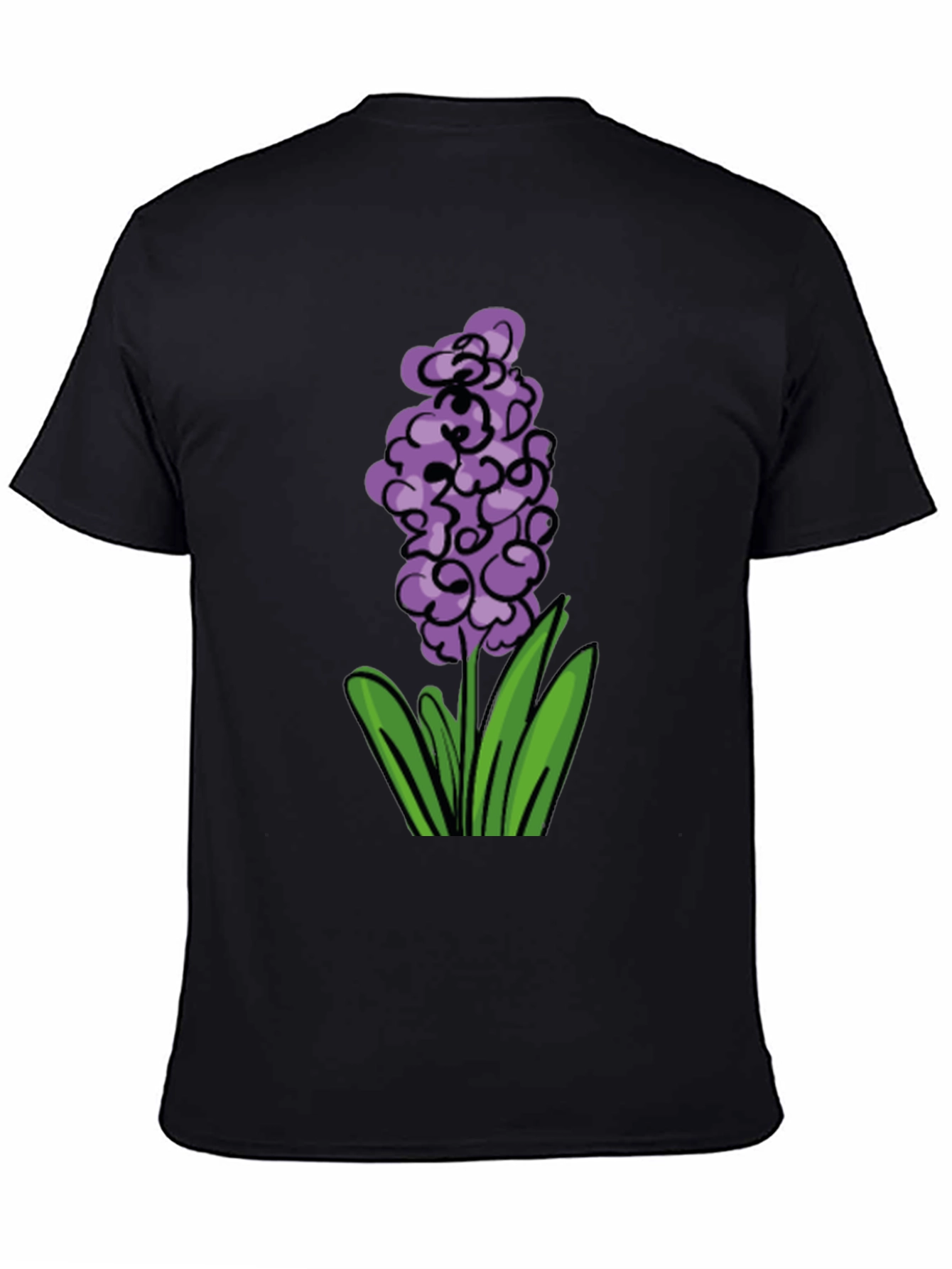 Floral Graphic Tee - Purple Hyacinth Design