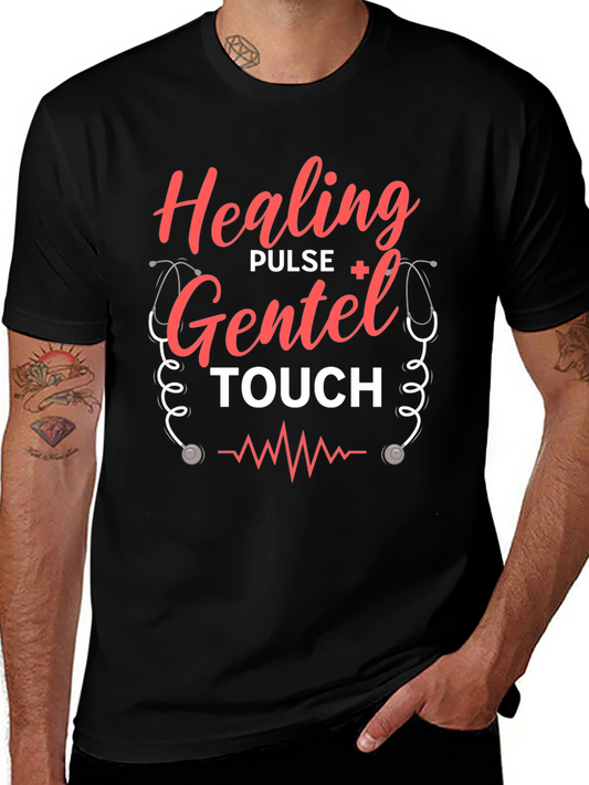 Healing Pulse Gentel Touch T-Shirt - Black