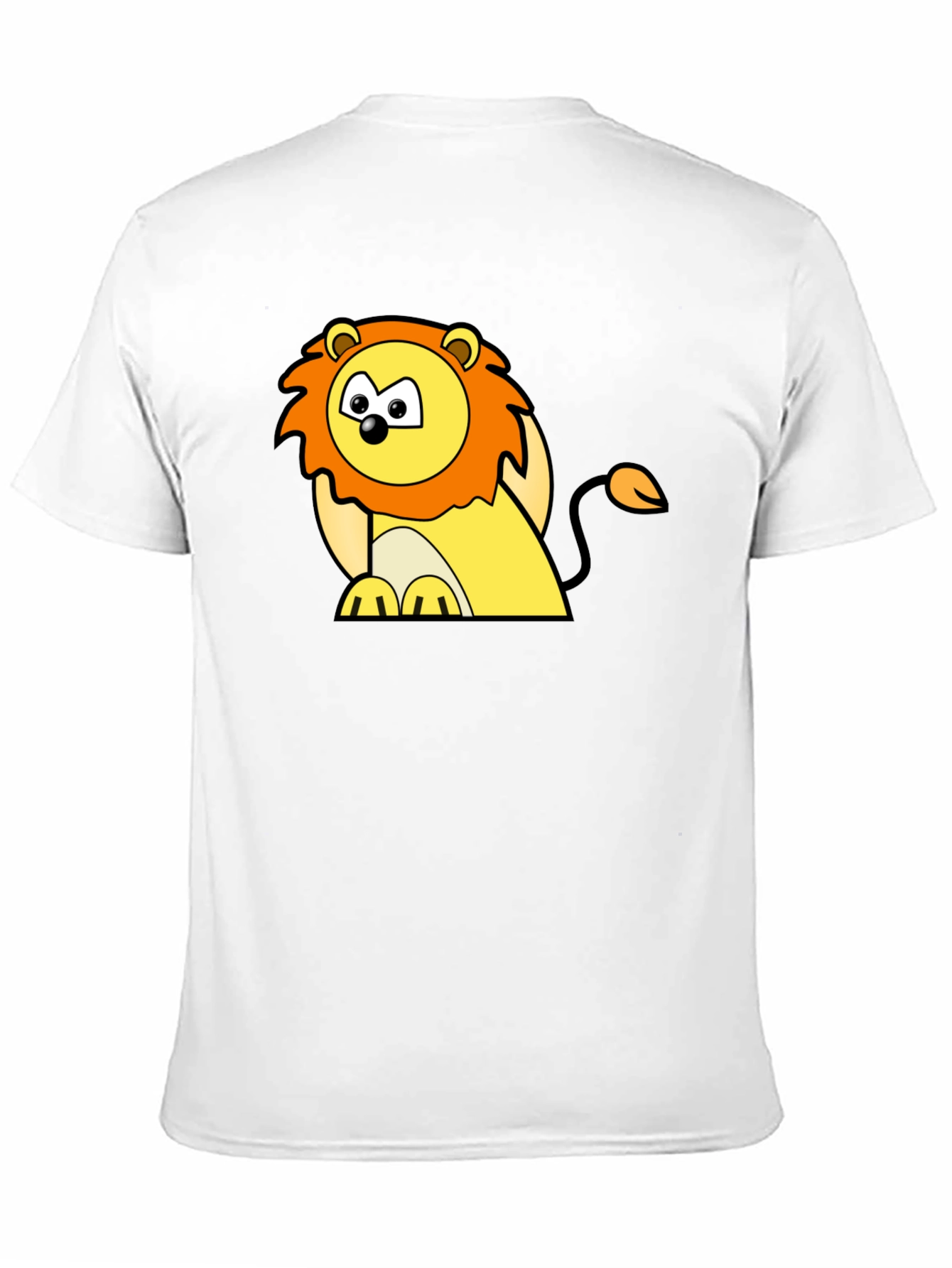Cute Lion Graphic Tee - Black Cotton Comfort