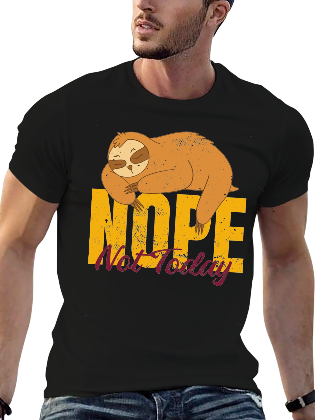 Nope Not Today Sloth Graphic Tee - Unisex